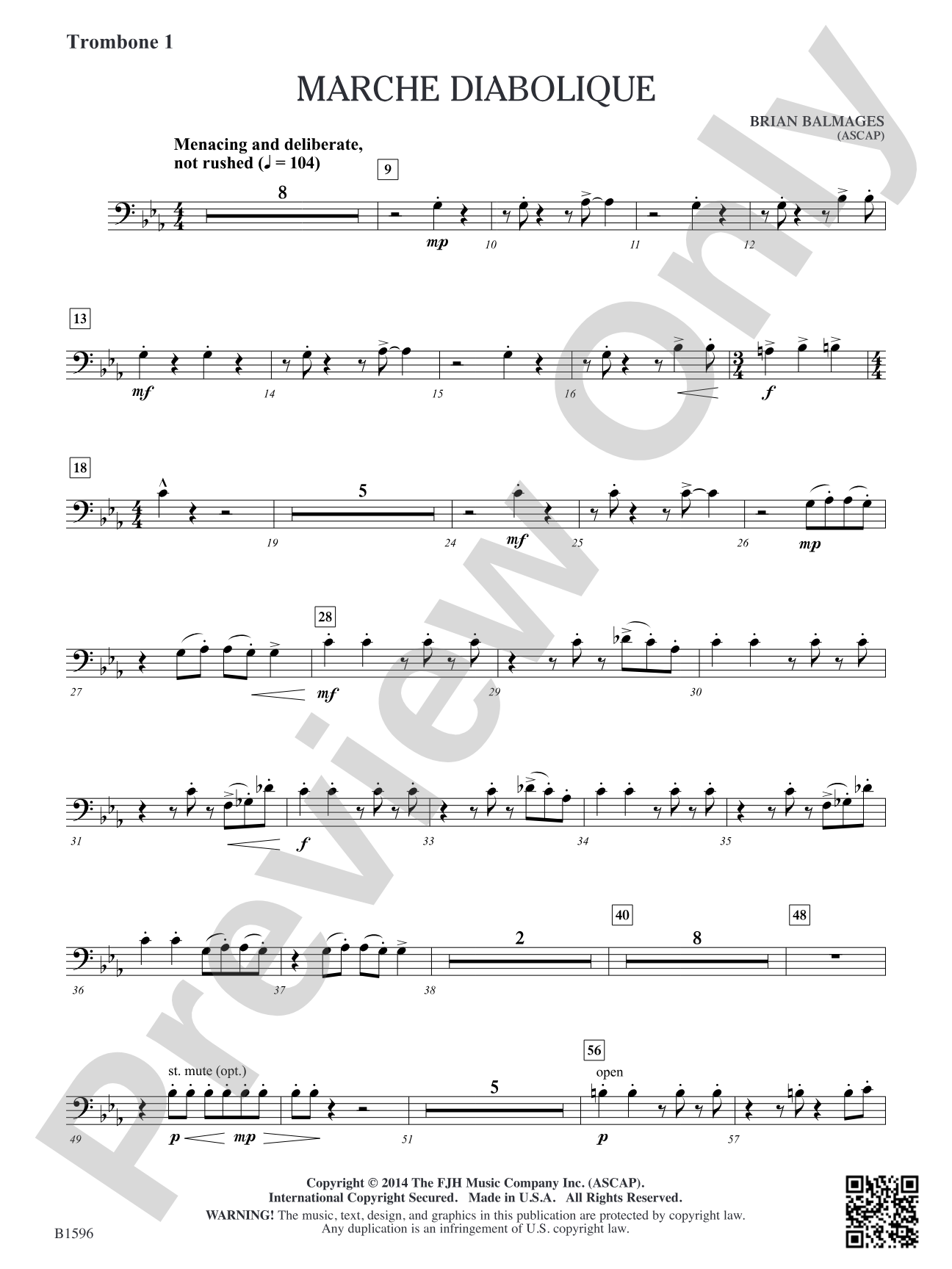 Marche Diabolique: Trombone 1