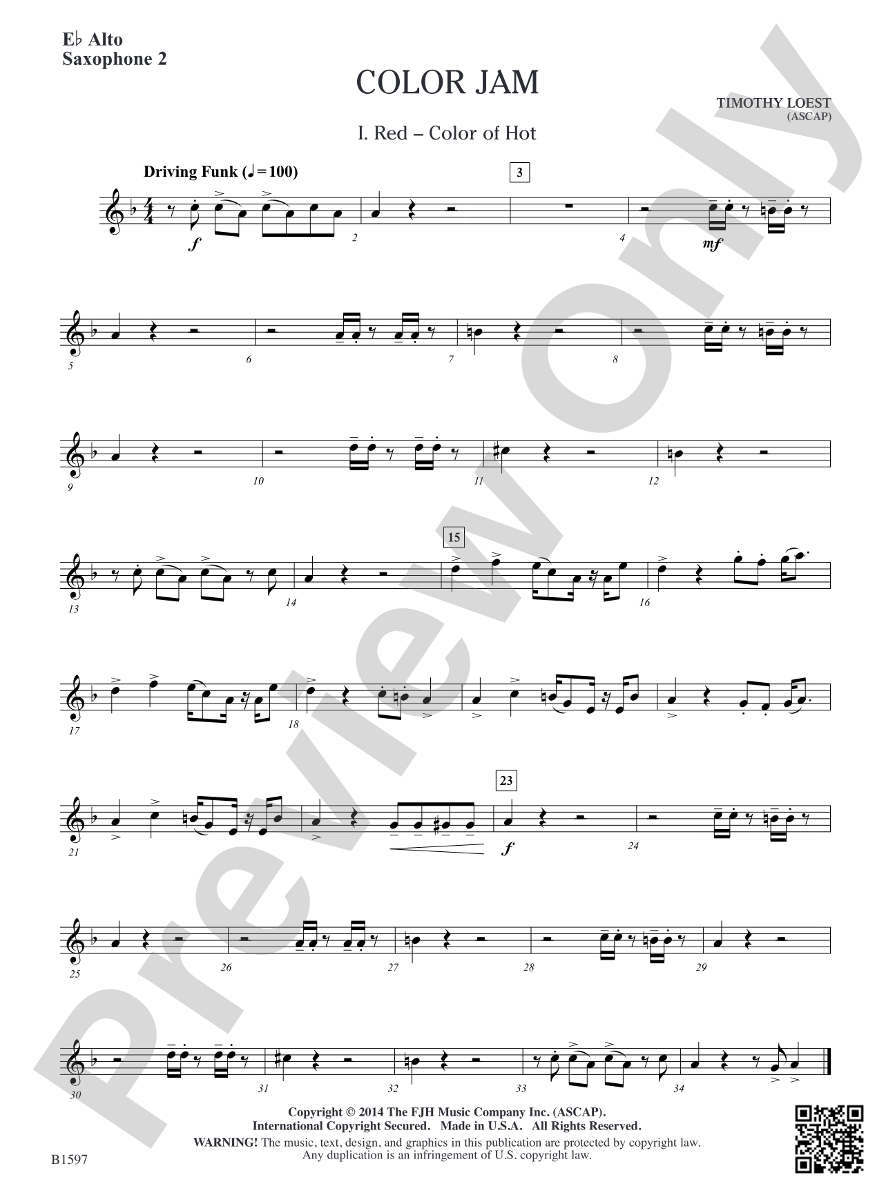 Color Jam: E-flat Alto Saxophone 2