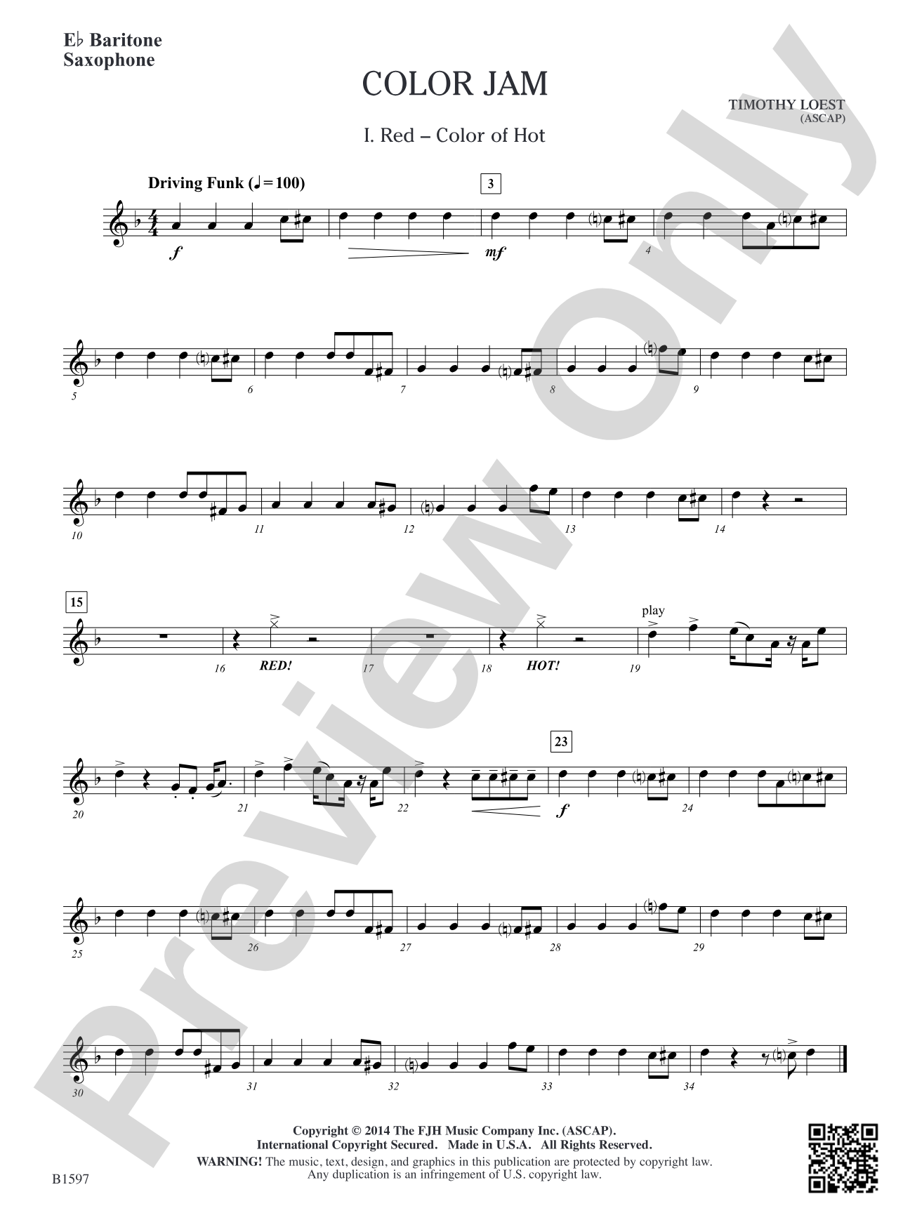 Color Jam: E-flat Baritone Saxophone