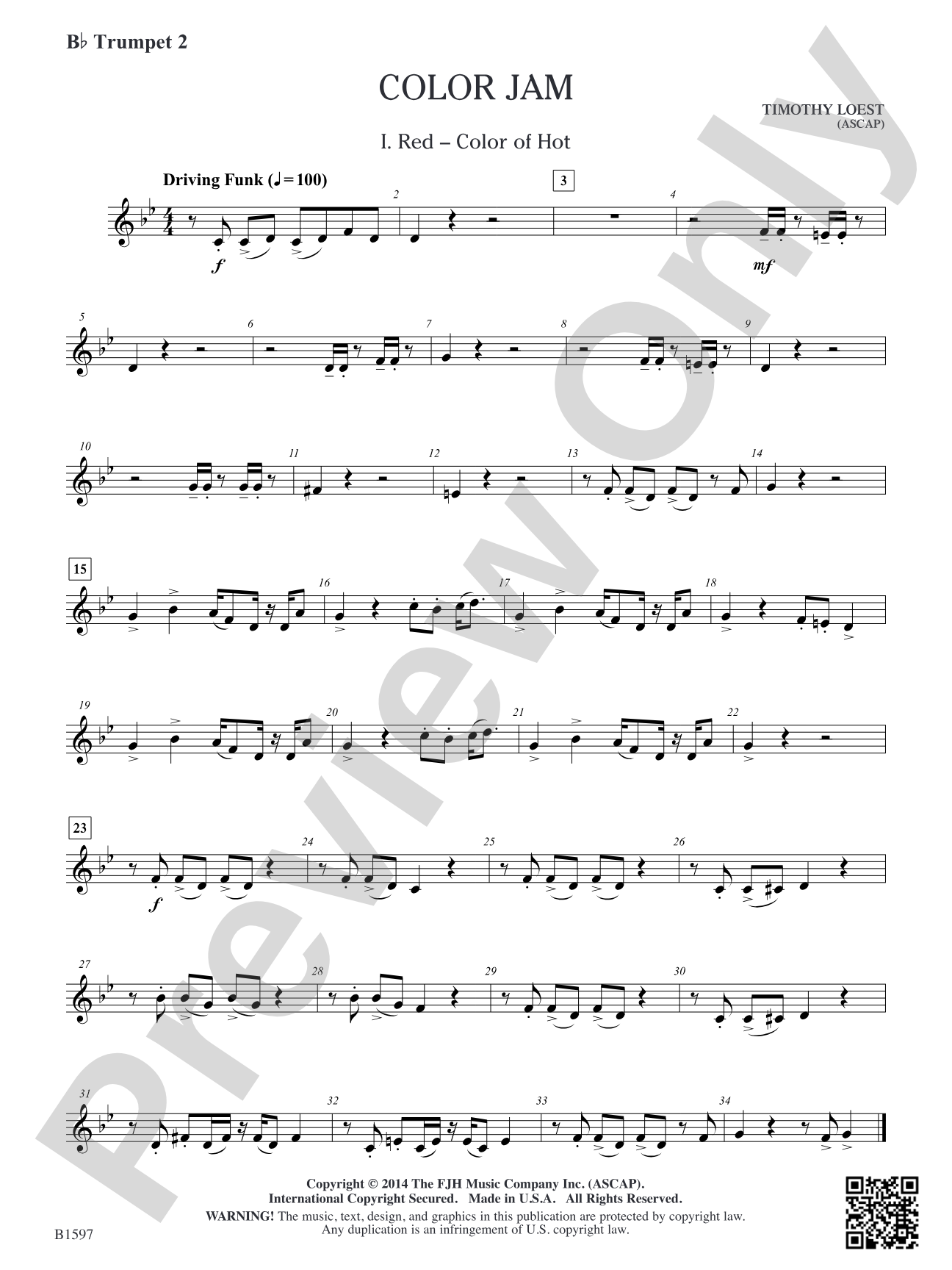 Color Jam: B-flat Trumpet 2