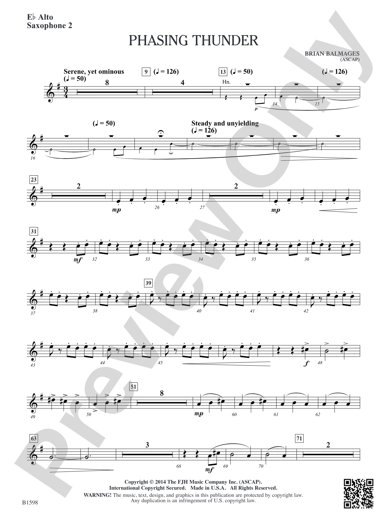 Phasing Thunder: E-flat Alto Saxophone 2