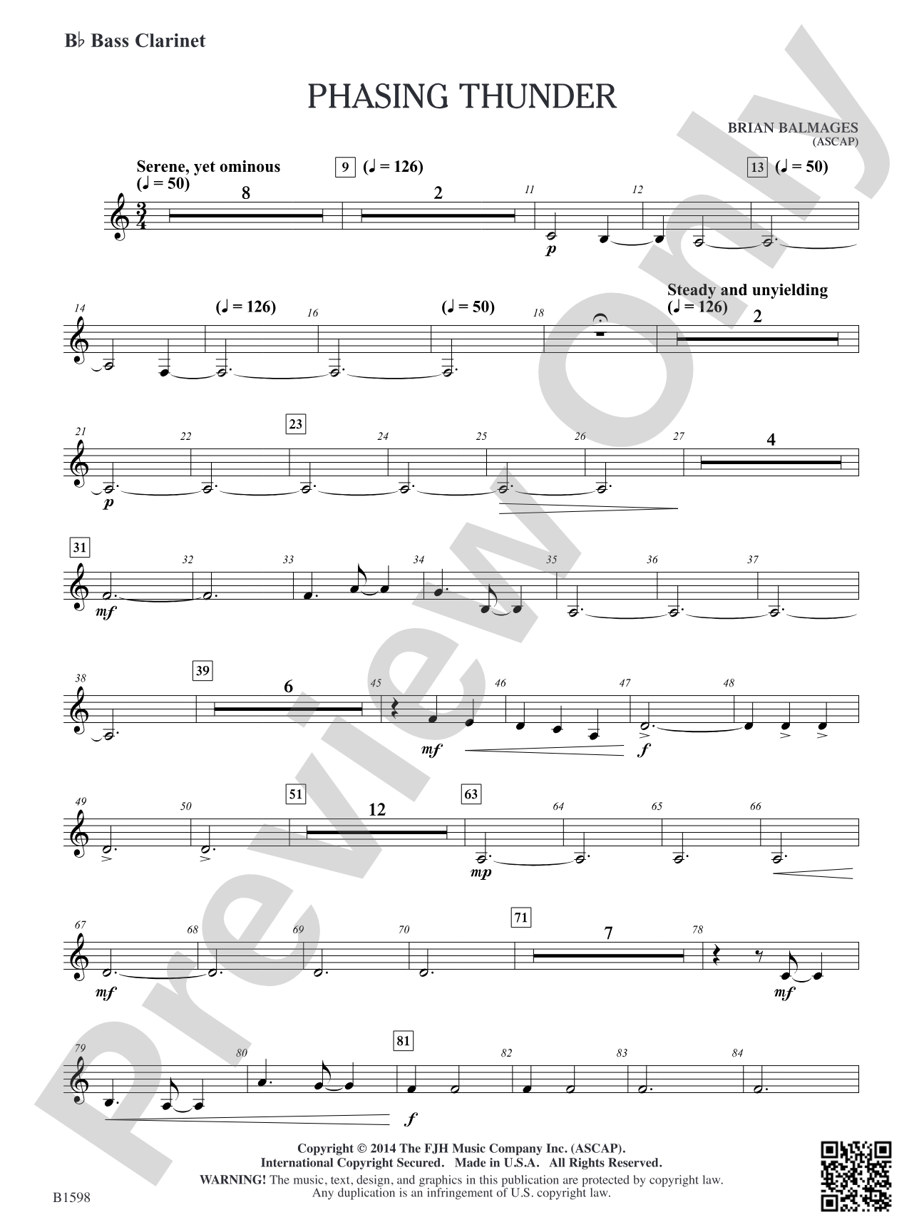 Phasing Thunder: B-flat Bass Clarinet