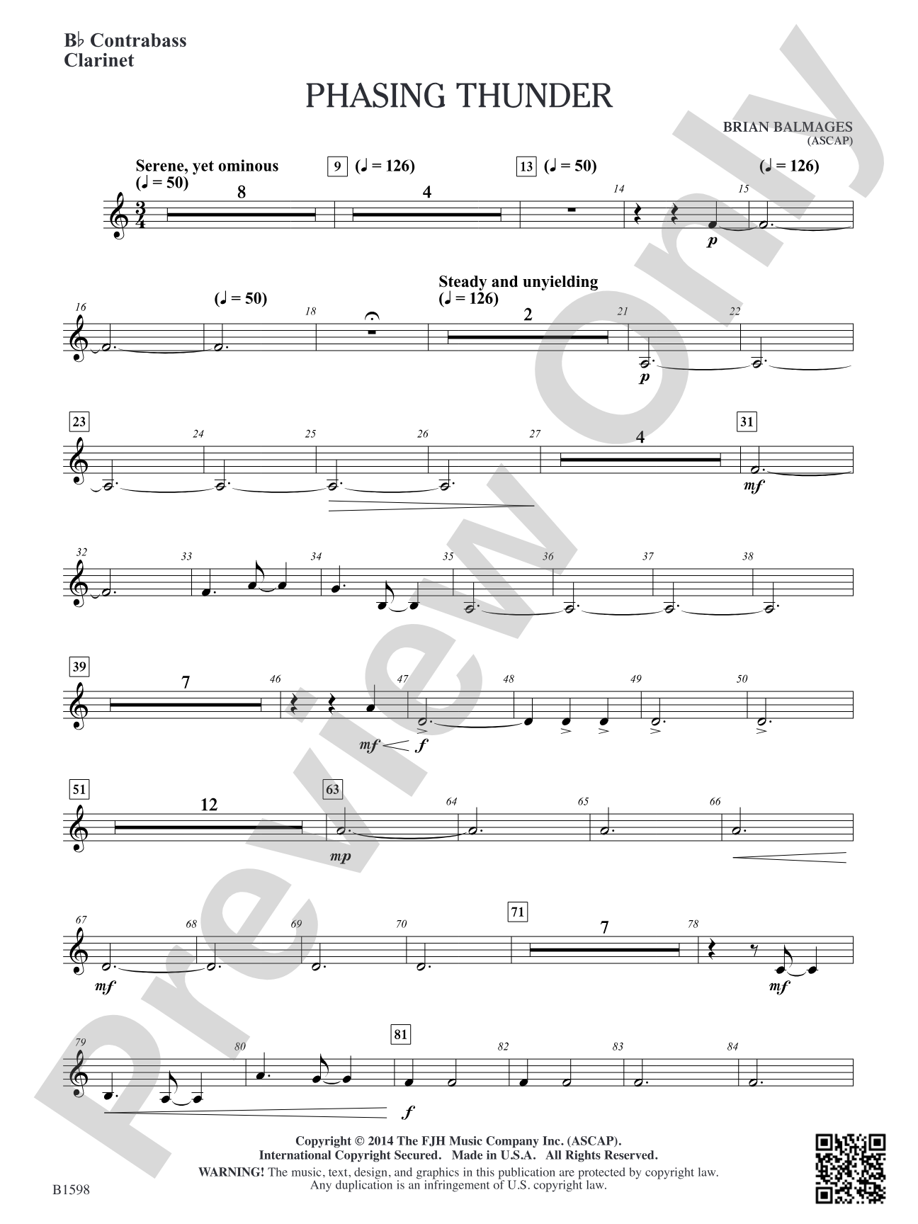 Phasing Thunder: B-flat Contrabass Clarinet