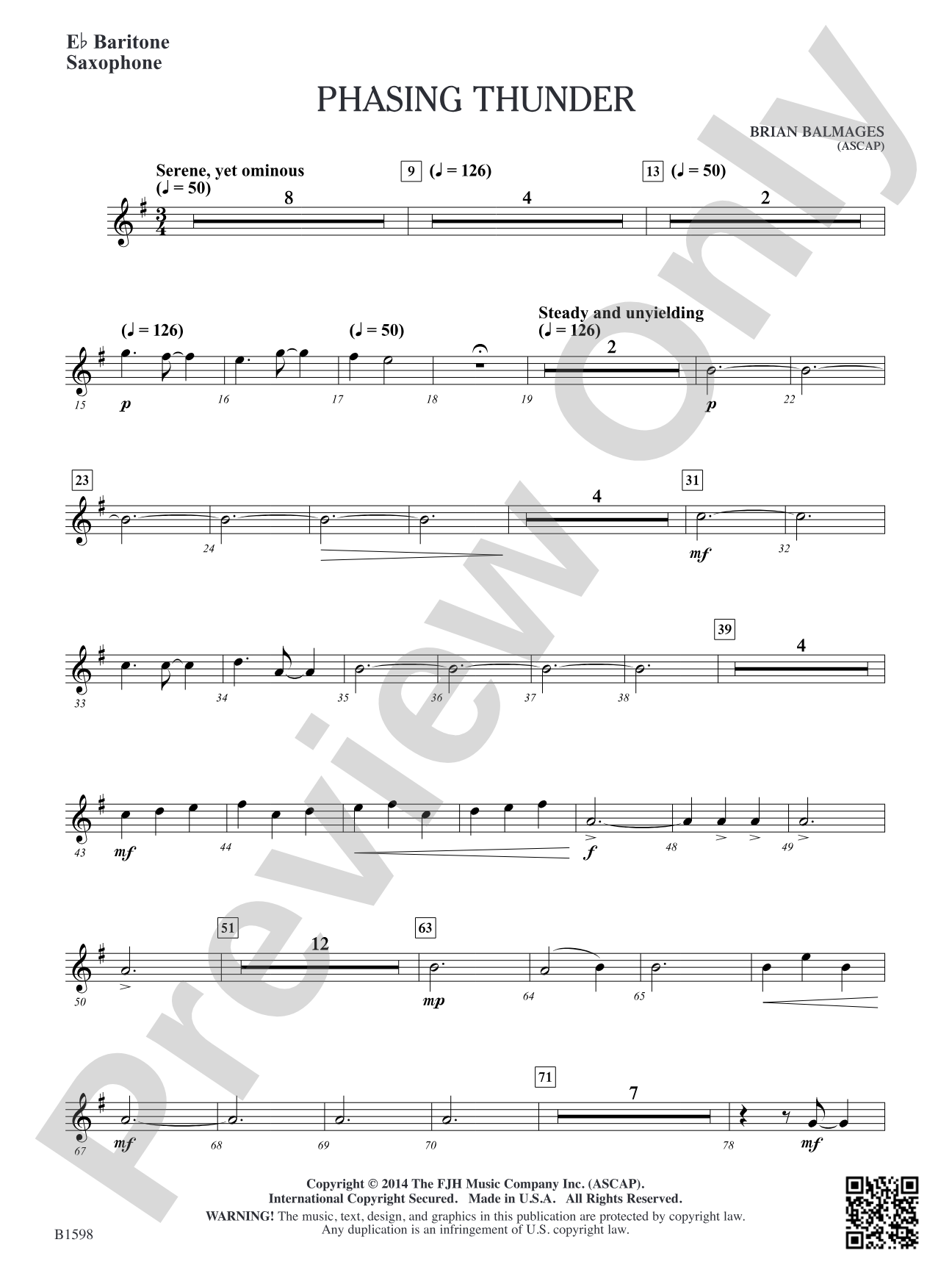 Phasing Thunder: E-flat Baritone Saxophone