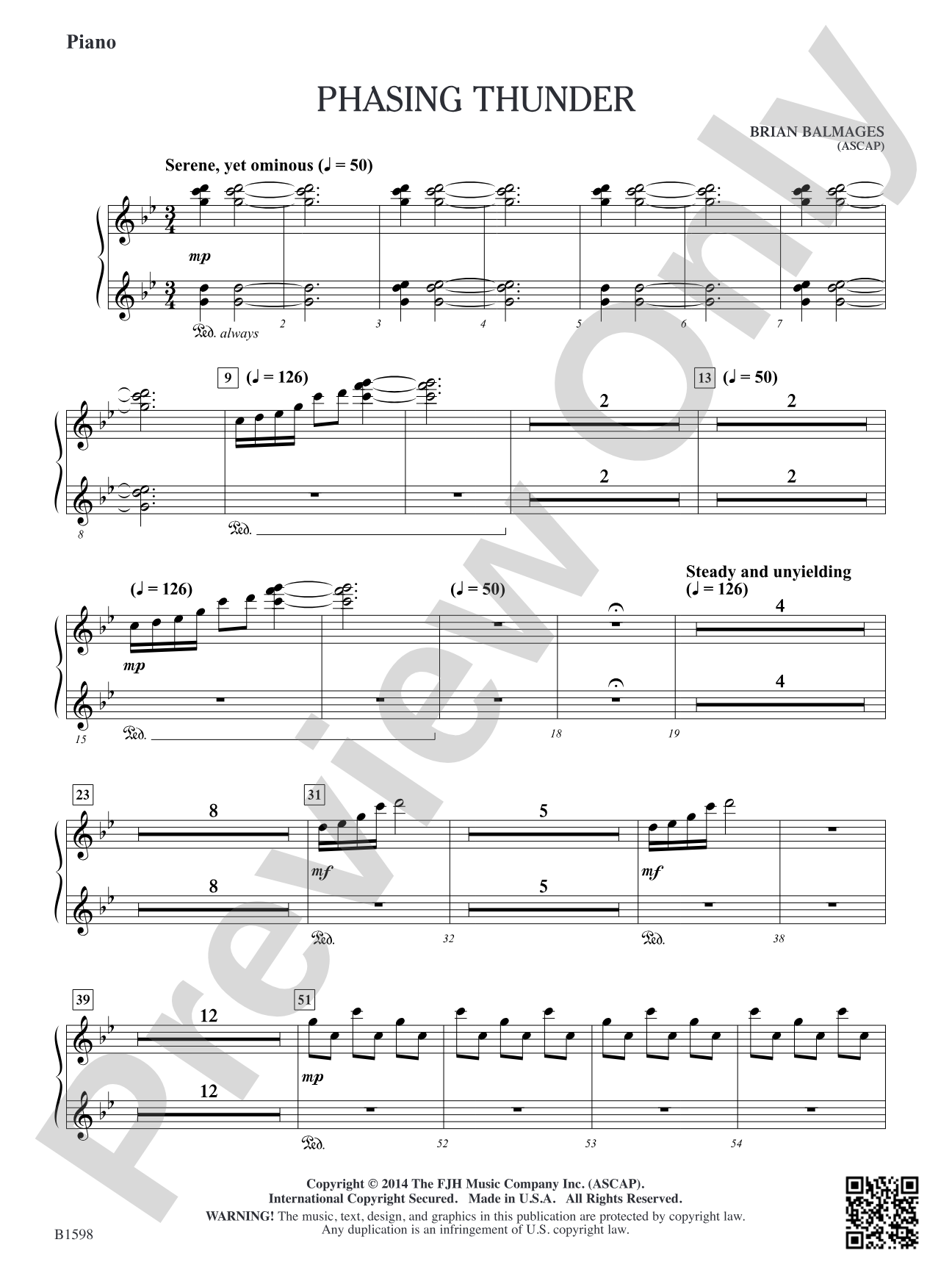 Phasing Thunder: Piano