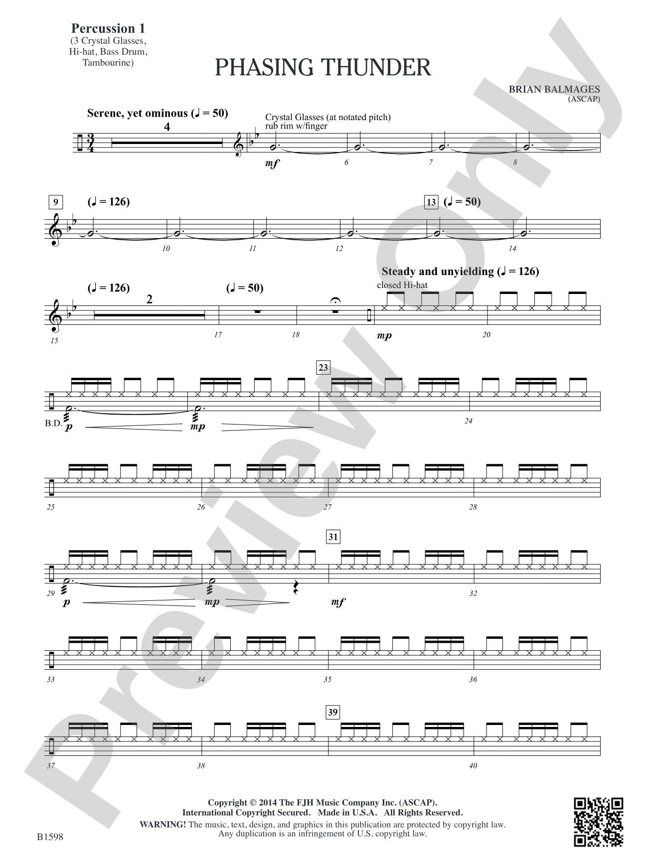 Phasing Thunder: Percussion 1