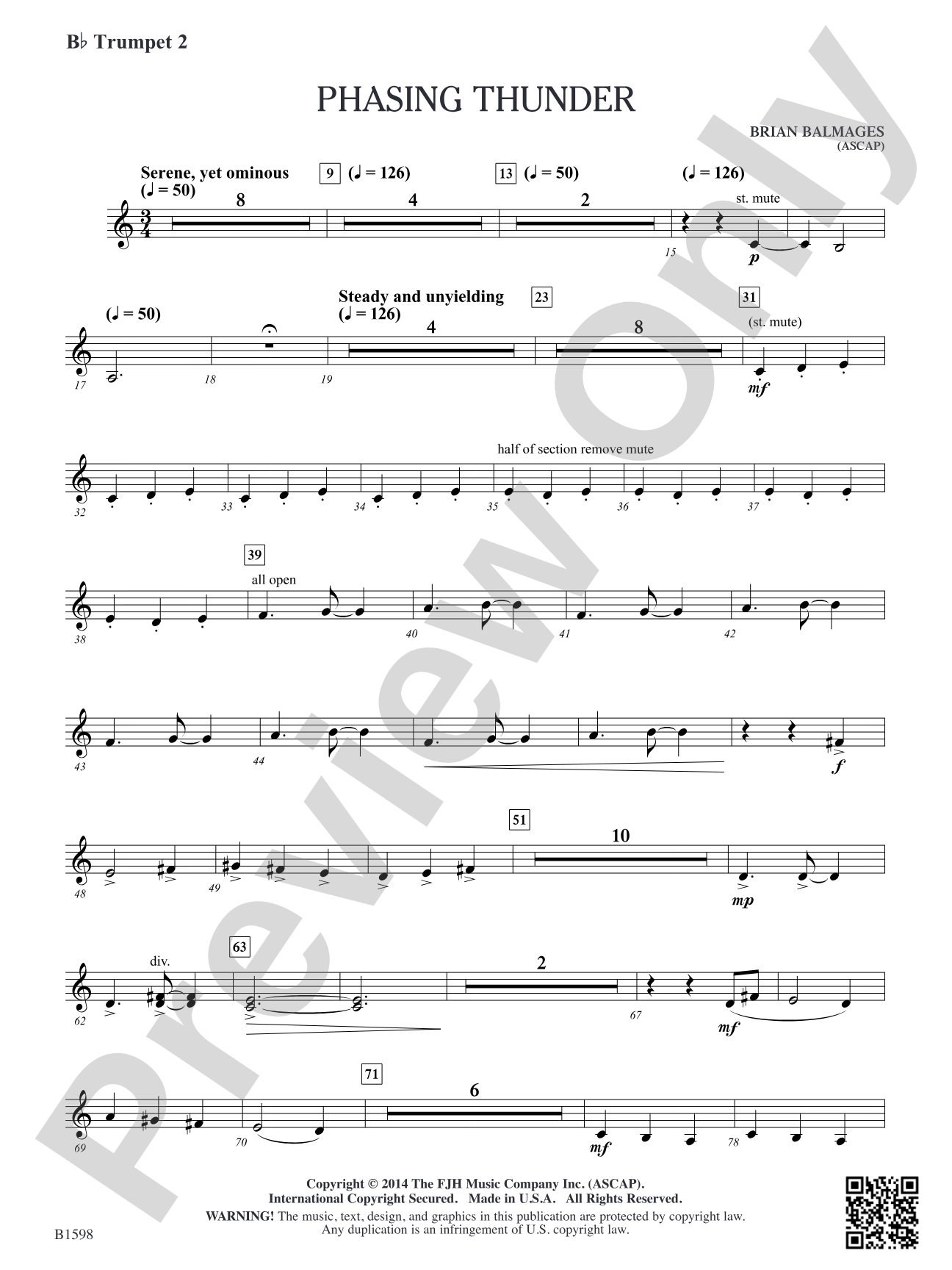 Phasing Thunder: B-flat Trumpet 2