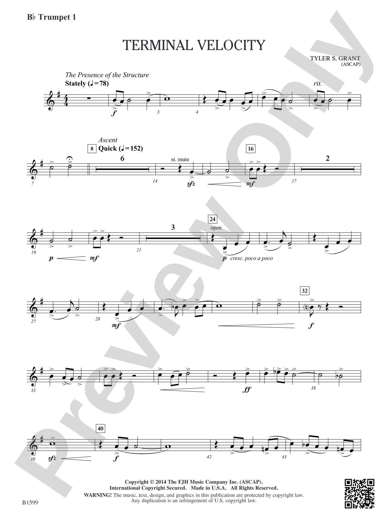 Terminal Velocity: B-flat Trumpet 1