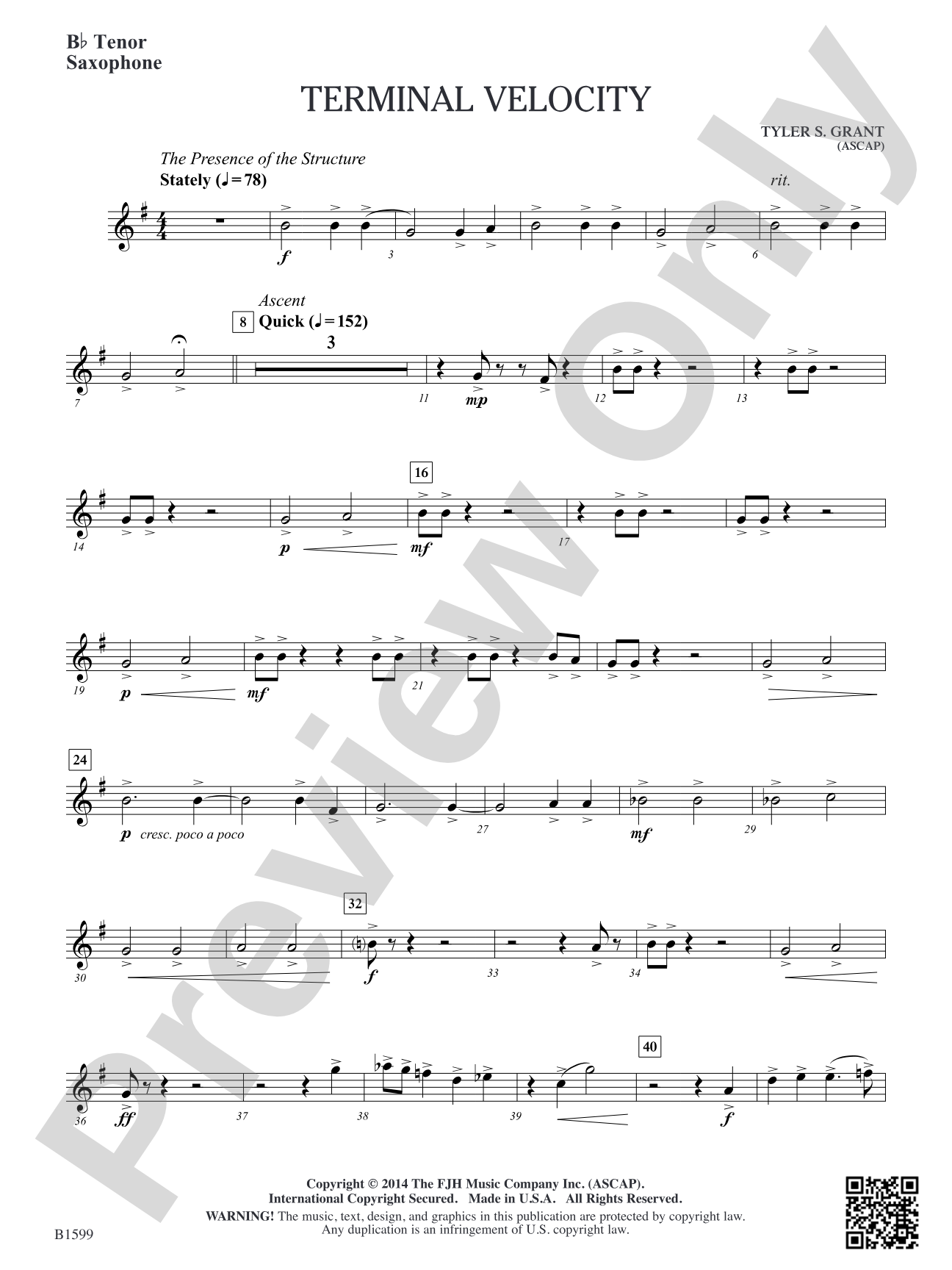 Terminal Velocity: B-flat Tenor Saxophone