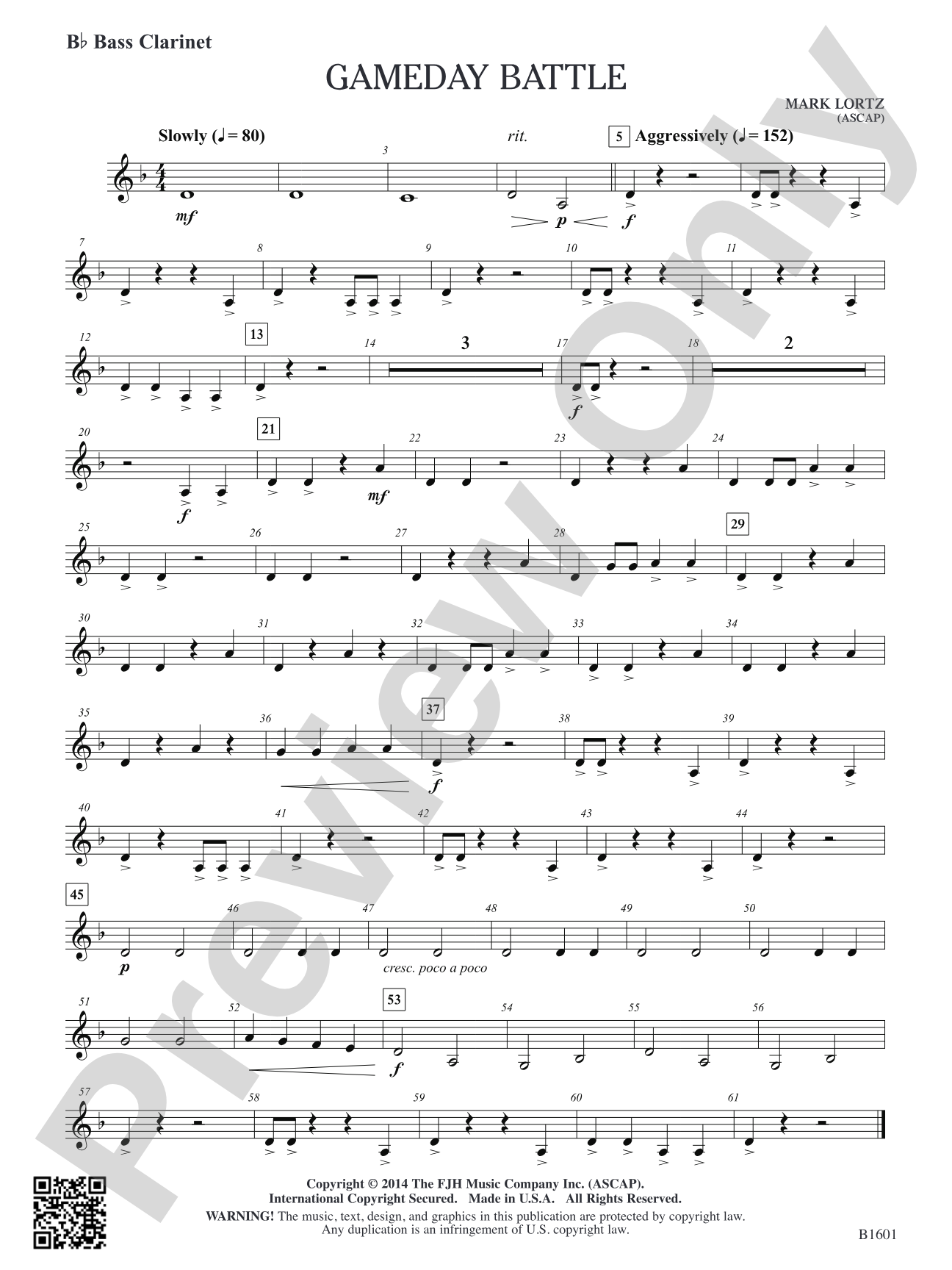 Gameday Battle: B-flat Bass Clarinet