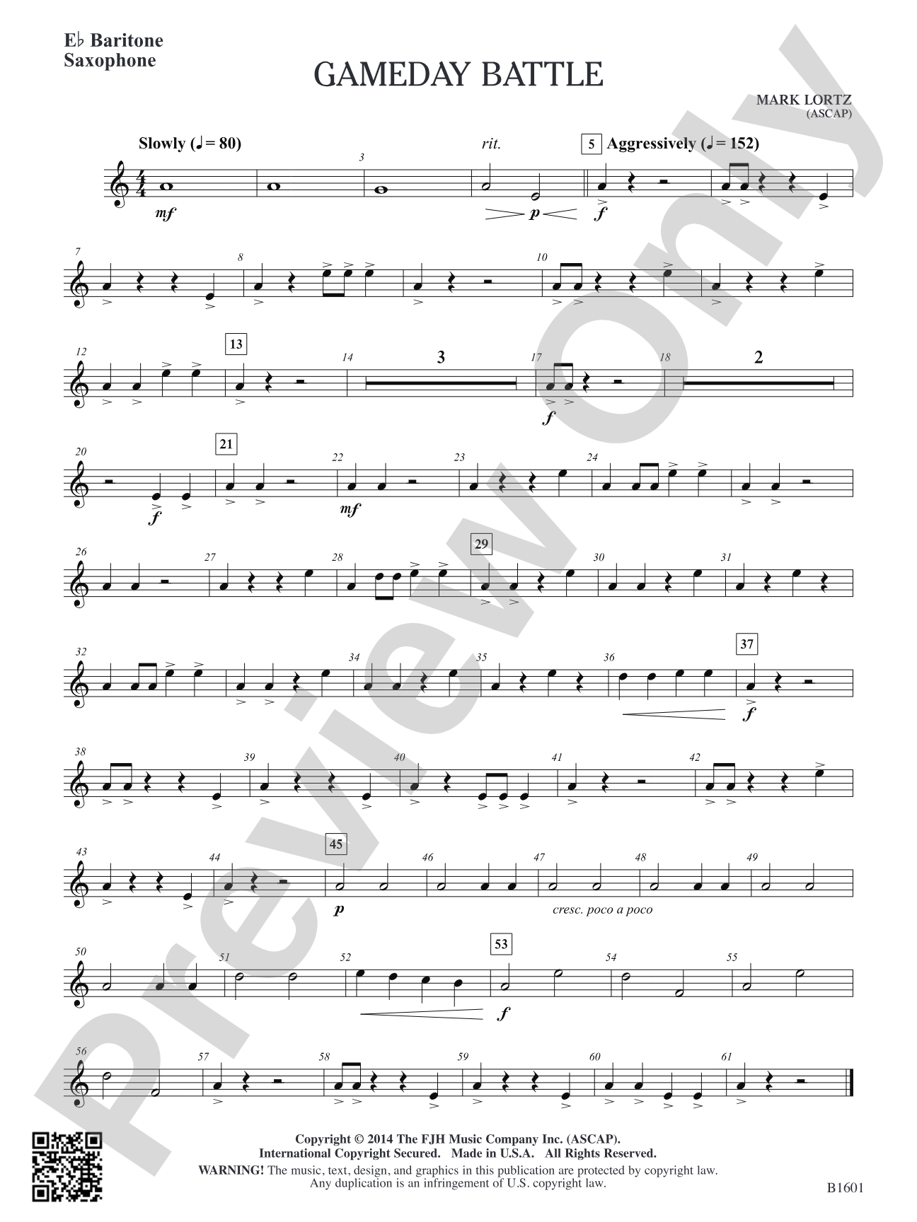 Gameday Battle: E-flat Baritone Saxophone