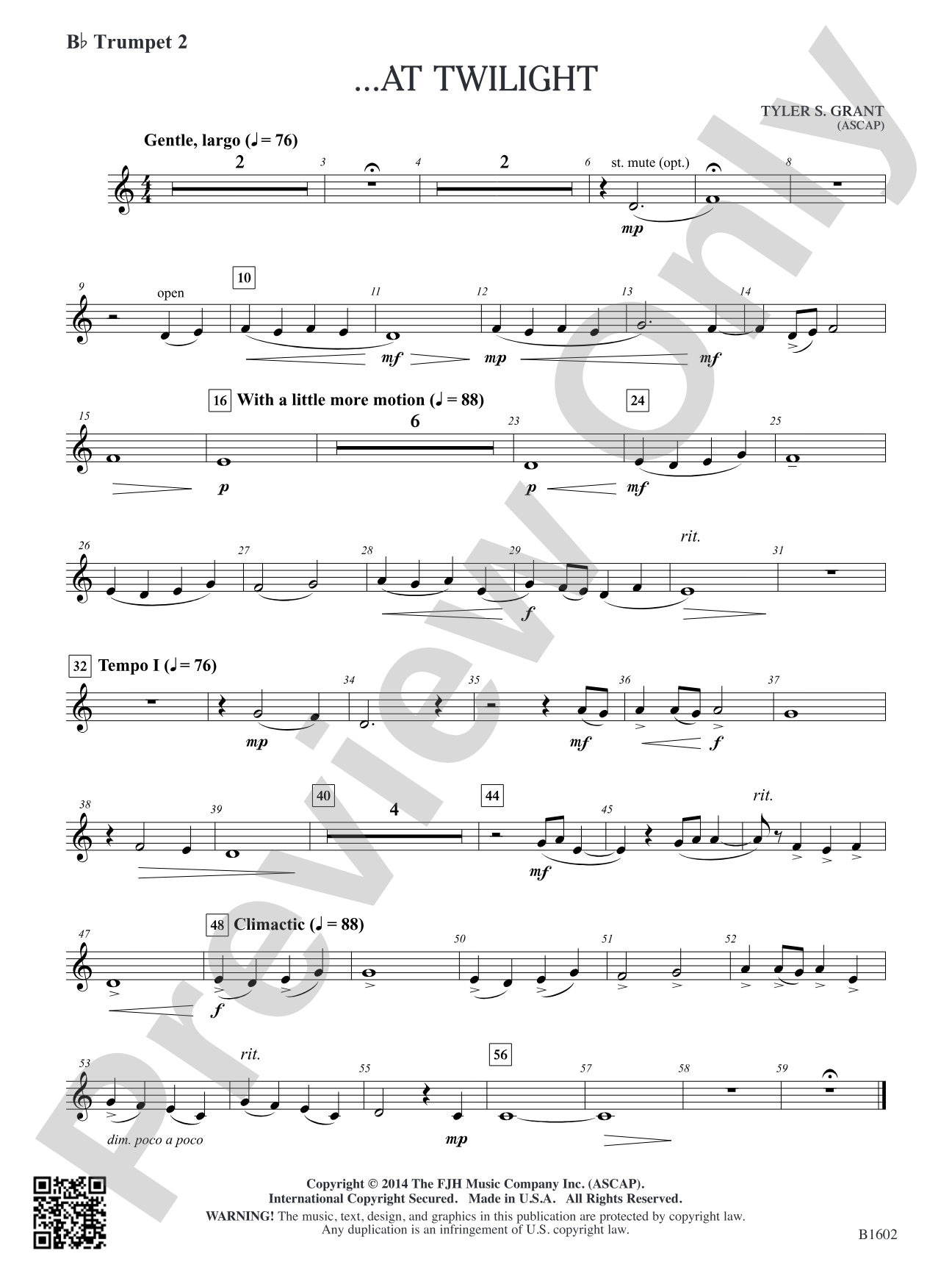 ...At Twilight: B-flat Trumpet 2