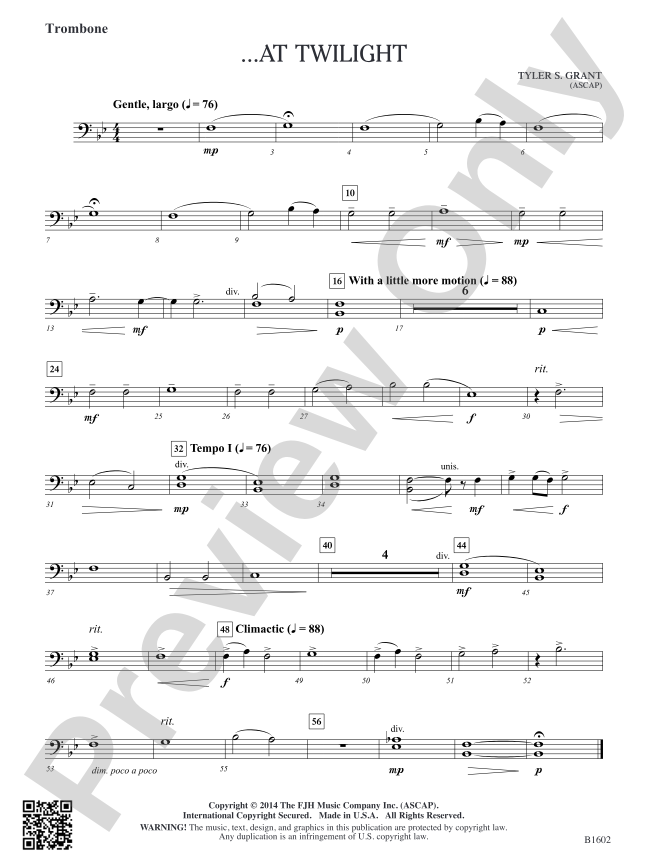 ...At Twilight: Trombone