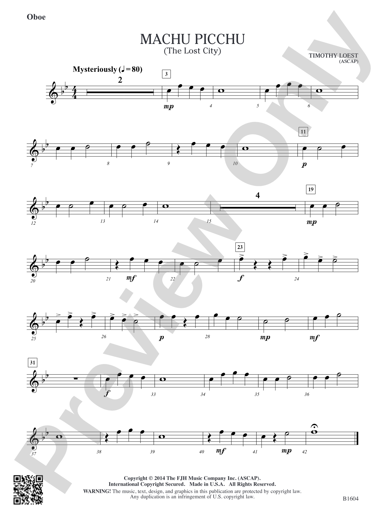 Machu Picchu: Oboe