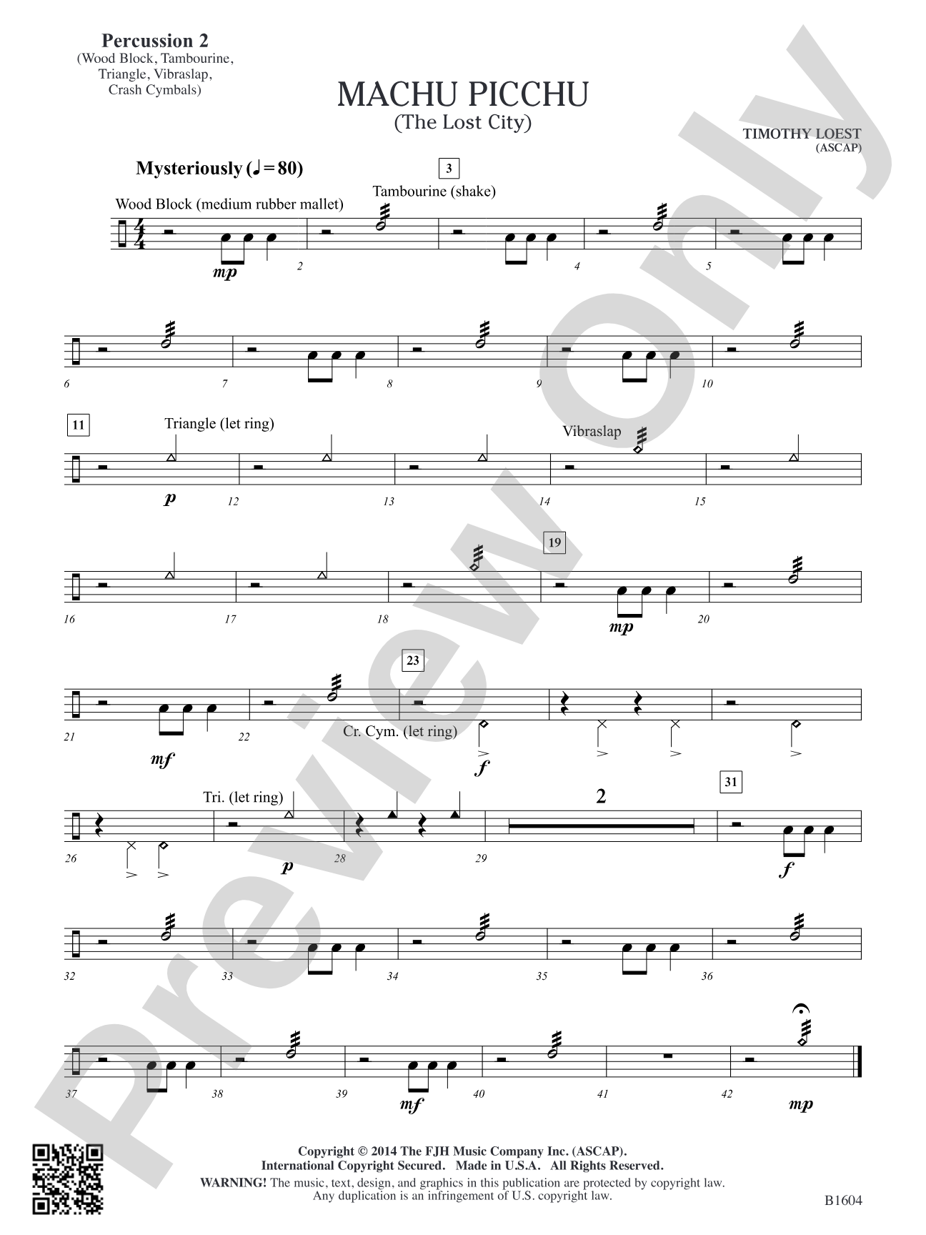 Machu Picchu: Percussion 2