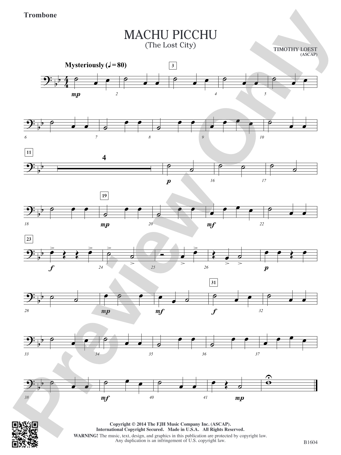 Machu Picchu: Trombone