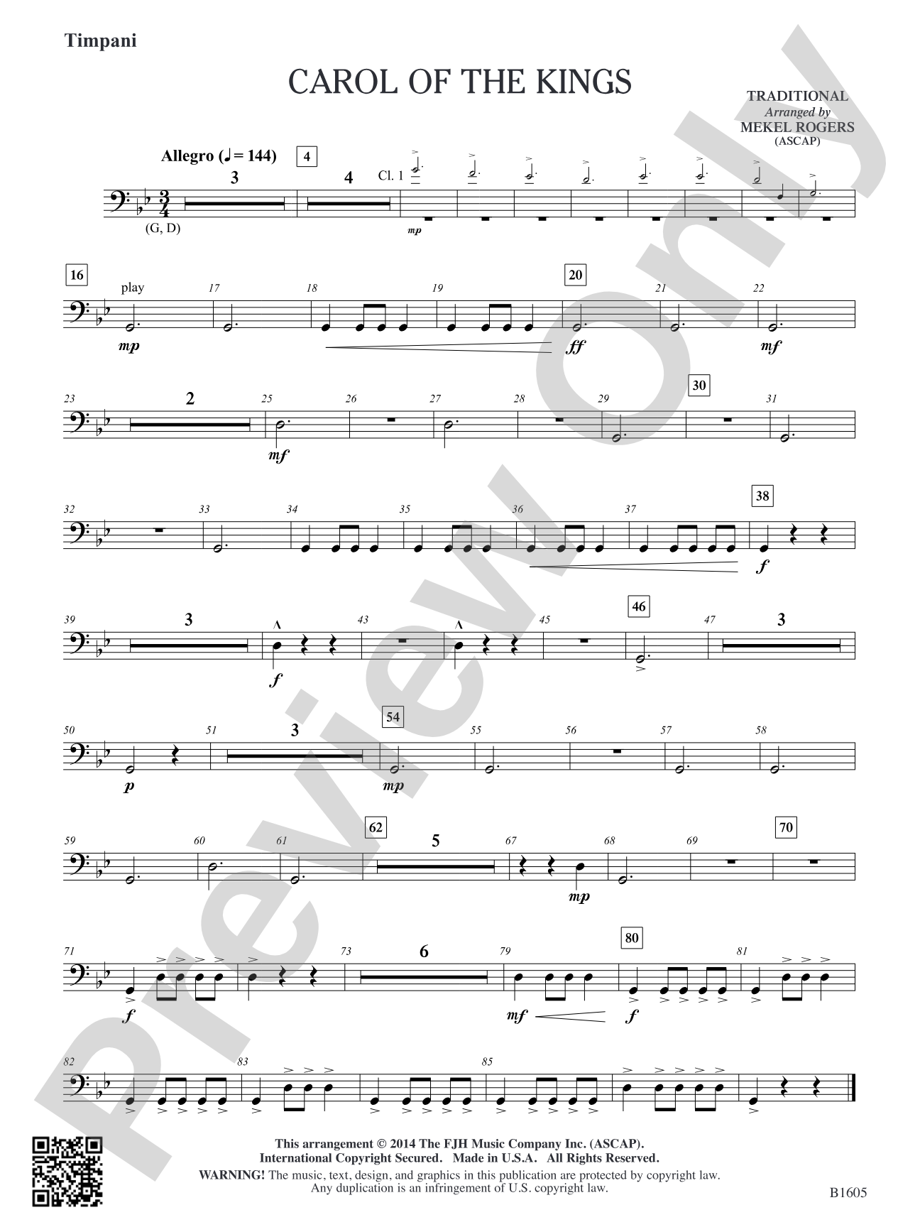 Carol of the Kings: Timpani