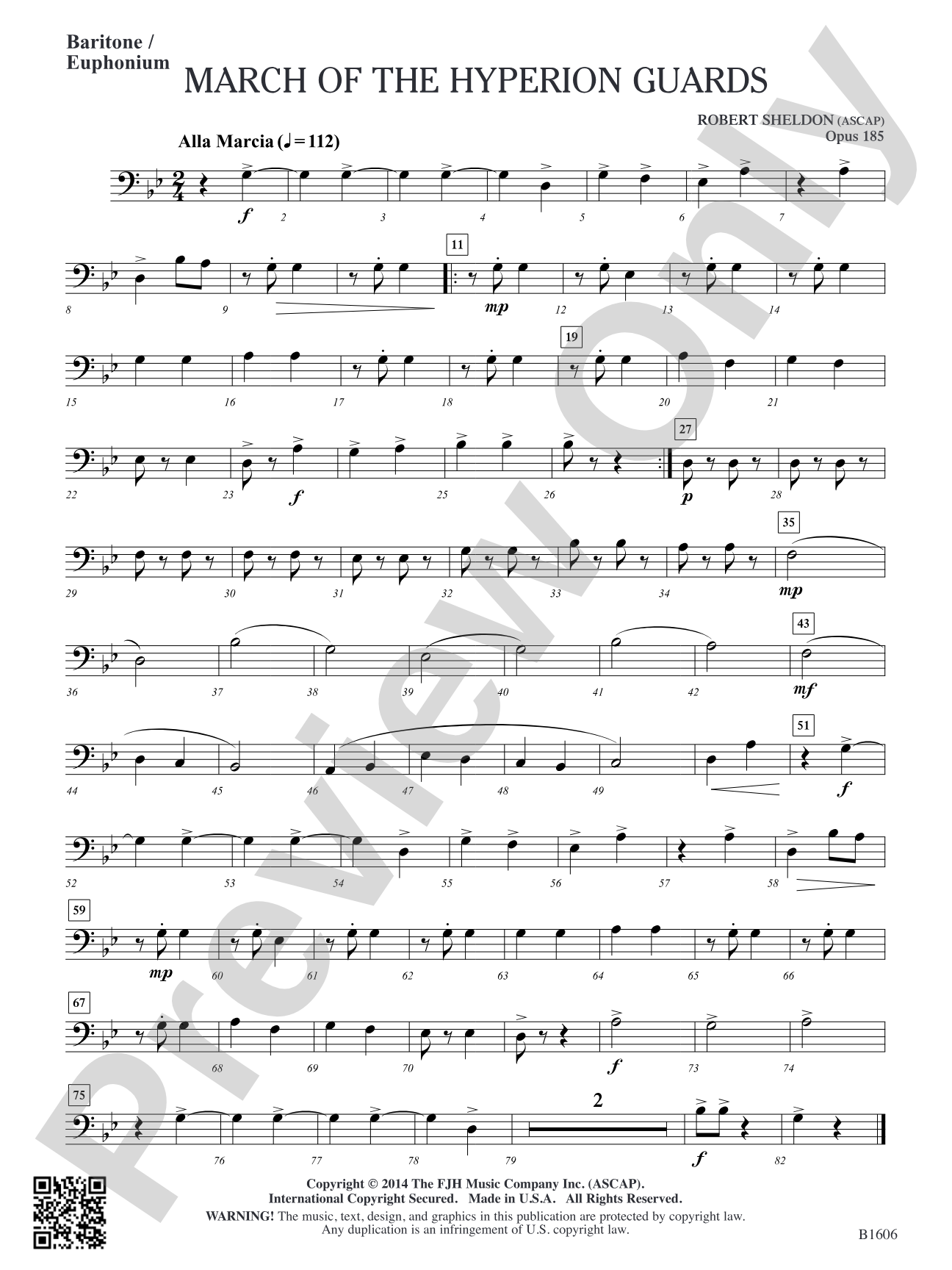 March of the Hyperion Guards: Baritone / Euphonium
