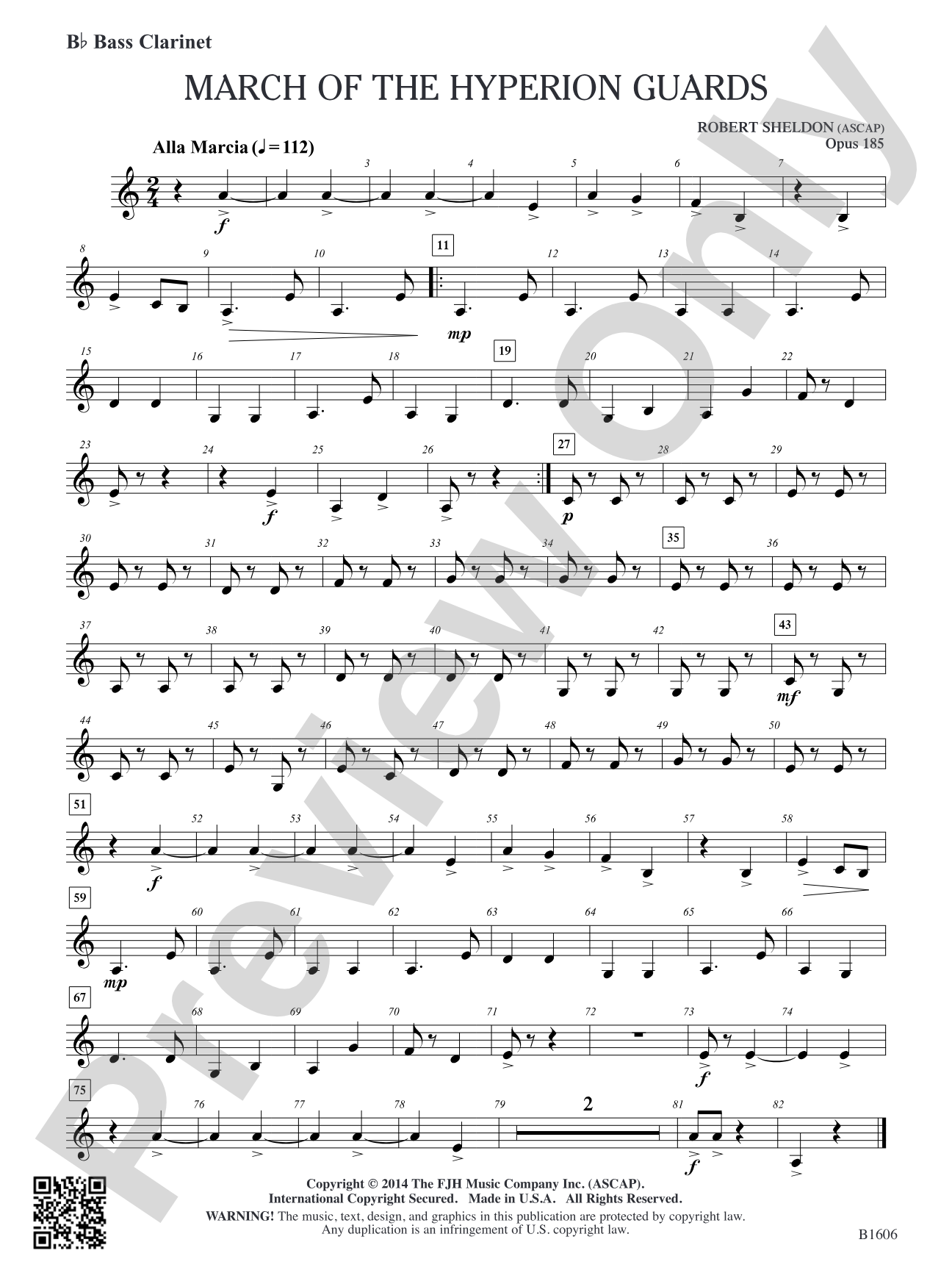 March of the Hyperion Guards: B-flat Bass Clarinet