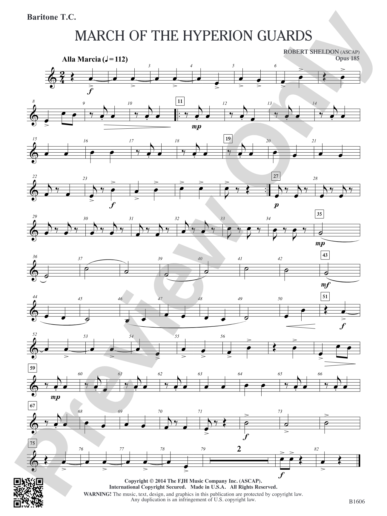 March of the Hyperion Guards: Baritone T.C.