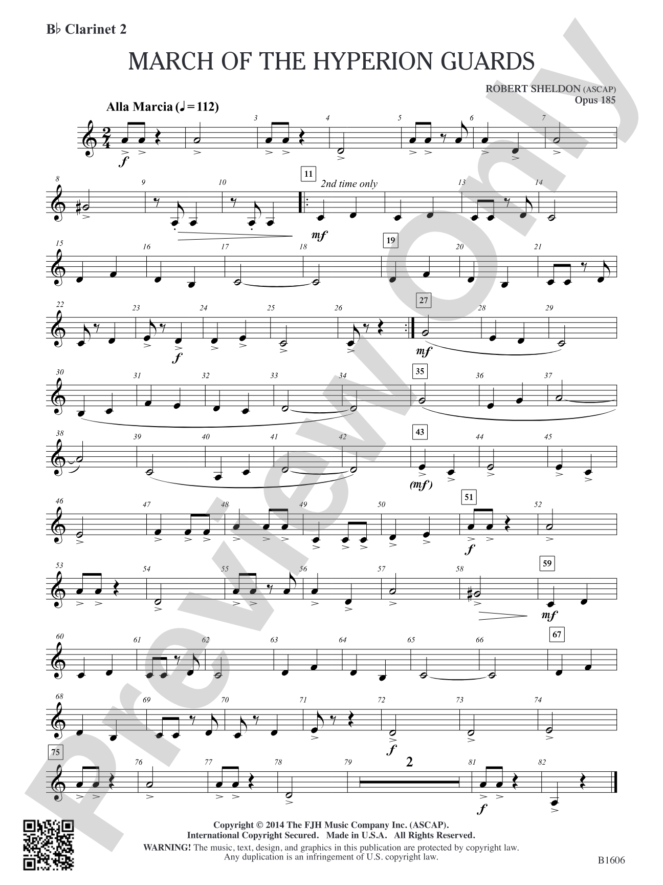 March of the Hyperion Guards: B-flat Clarinet 2