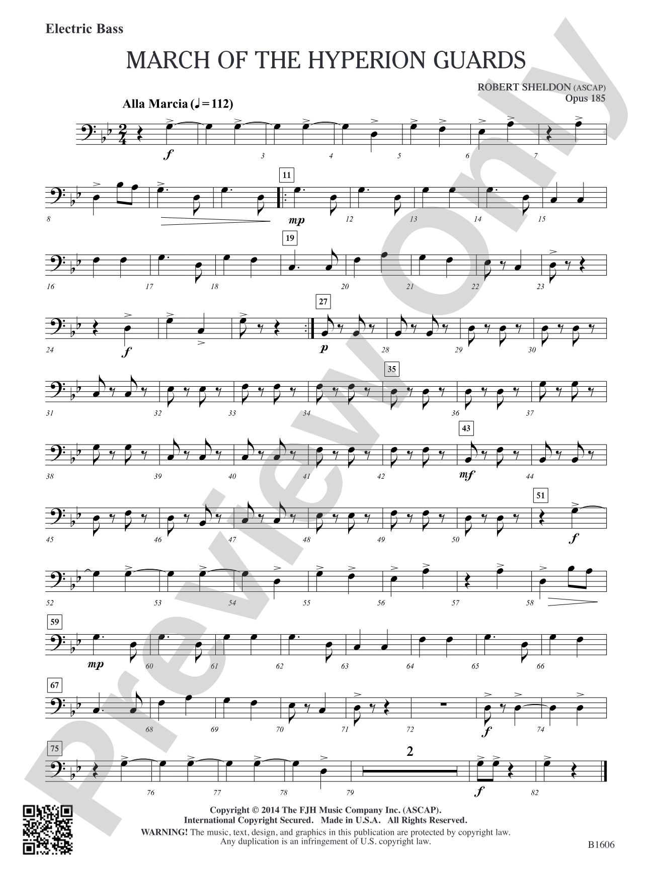 March of the Hyperion Guards: Electric Bass