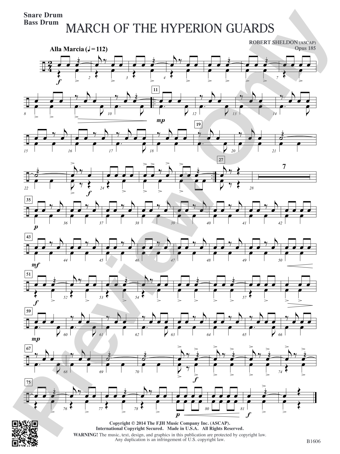 March of the Hyperion Guards: Snare Drum / Bass Drum