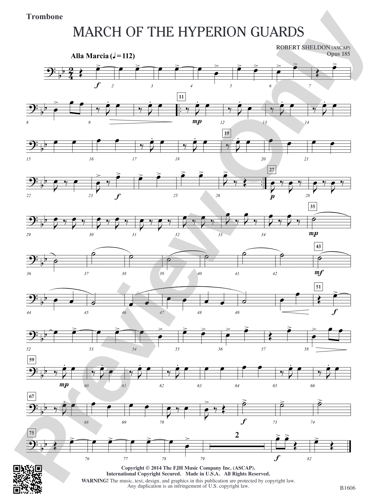 March of the Hyperion Guards: Trombone