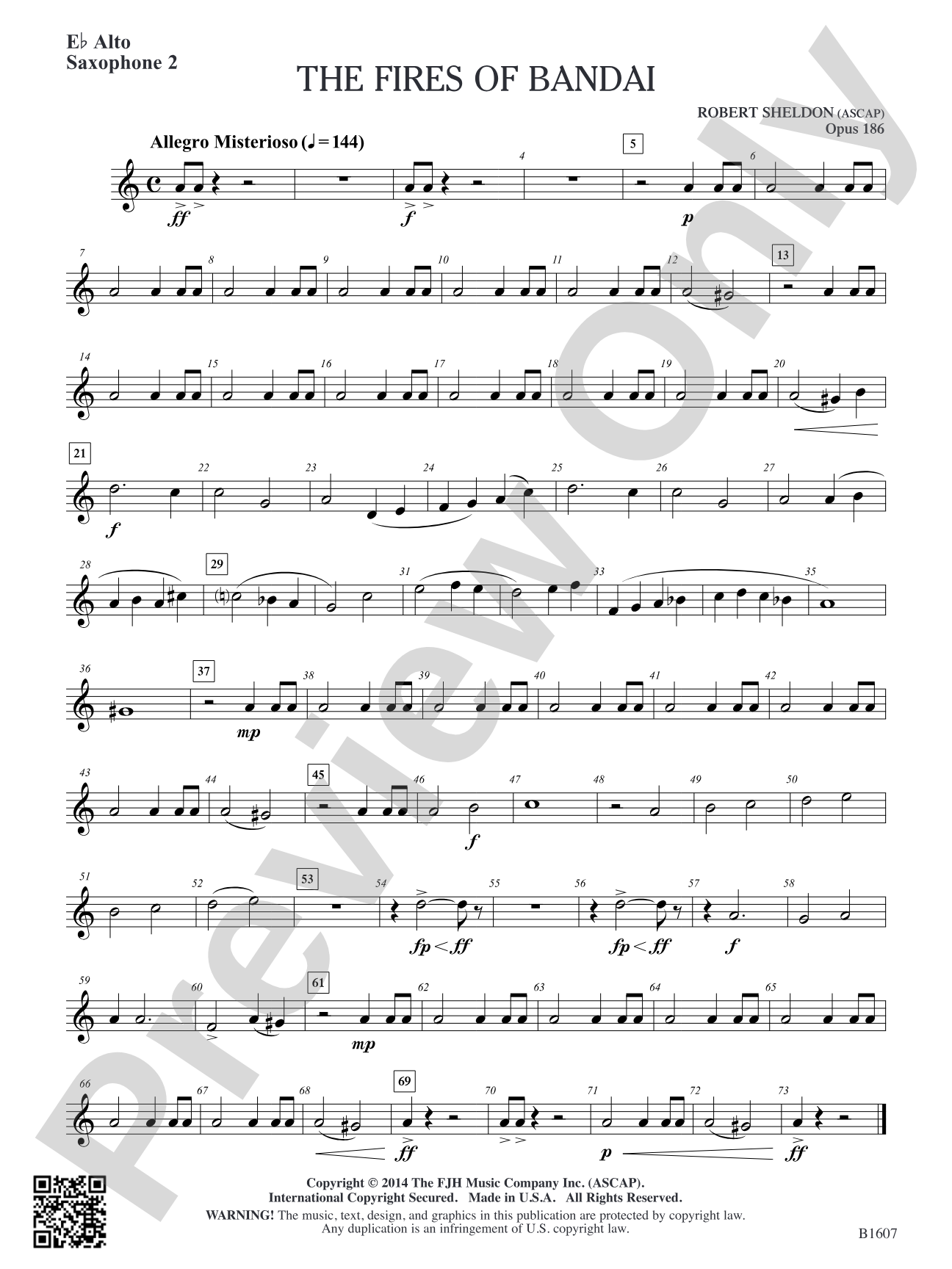 The Fires of Bandai: E-flat Alto Saxophone 2