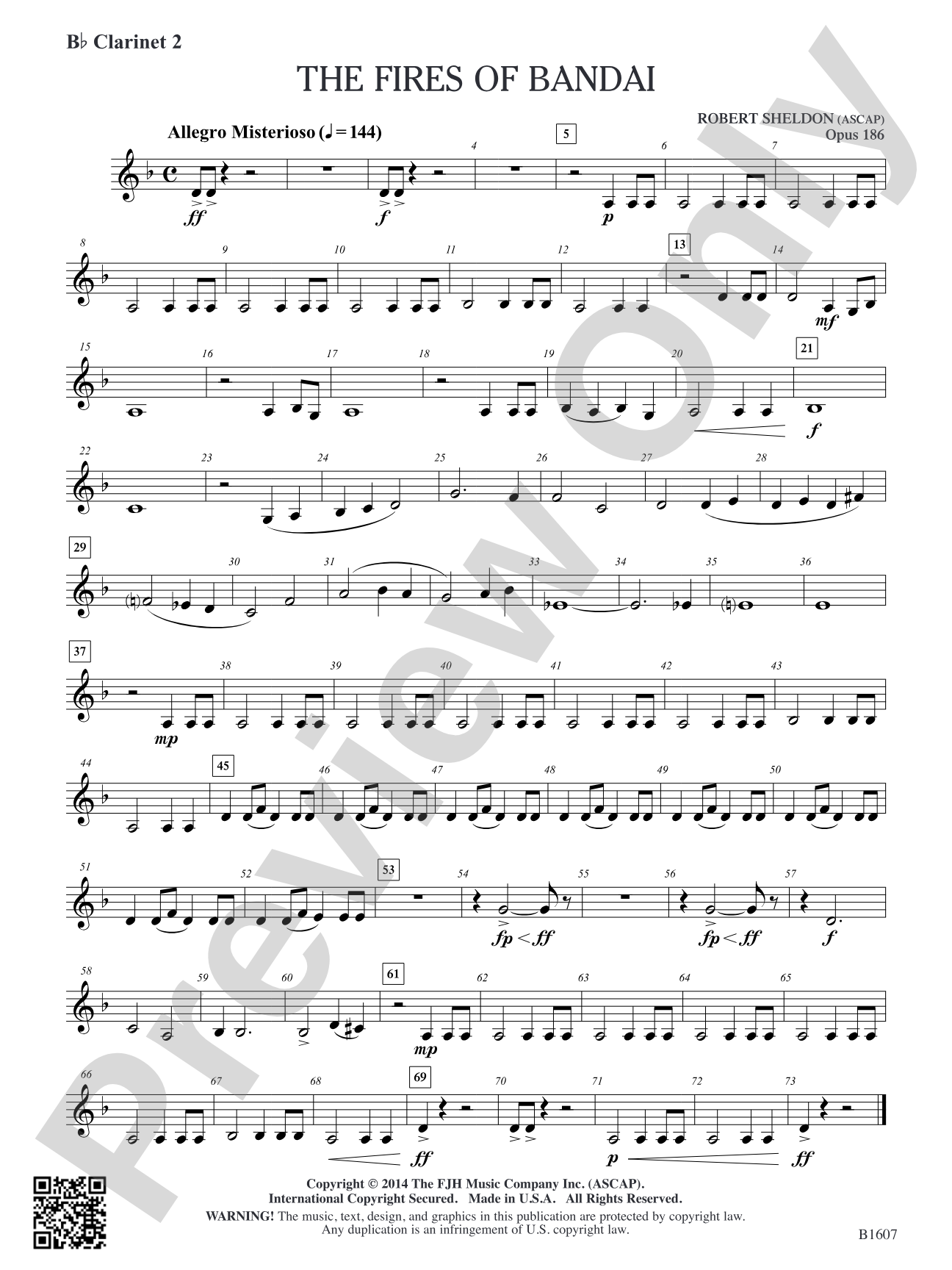 The Fires of Bandai: B-flat Clarinet 2