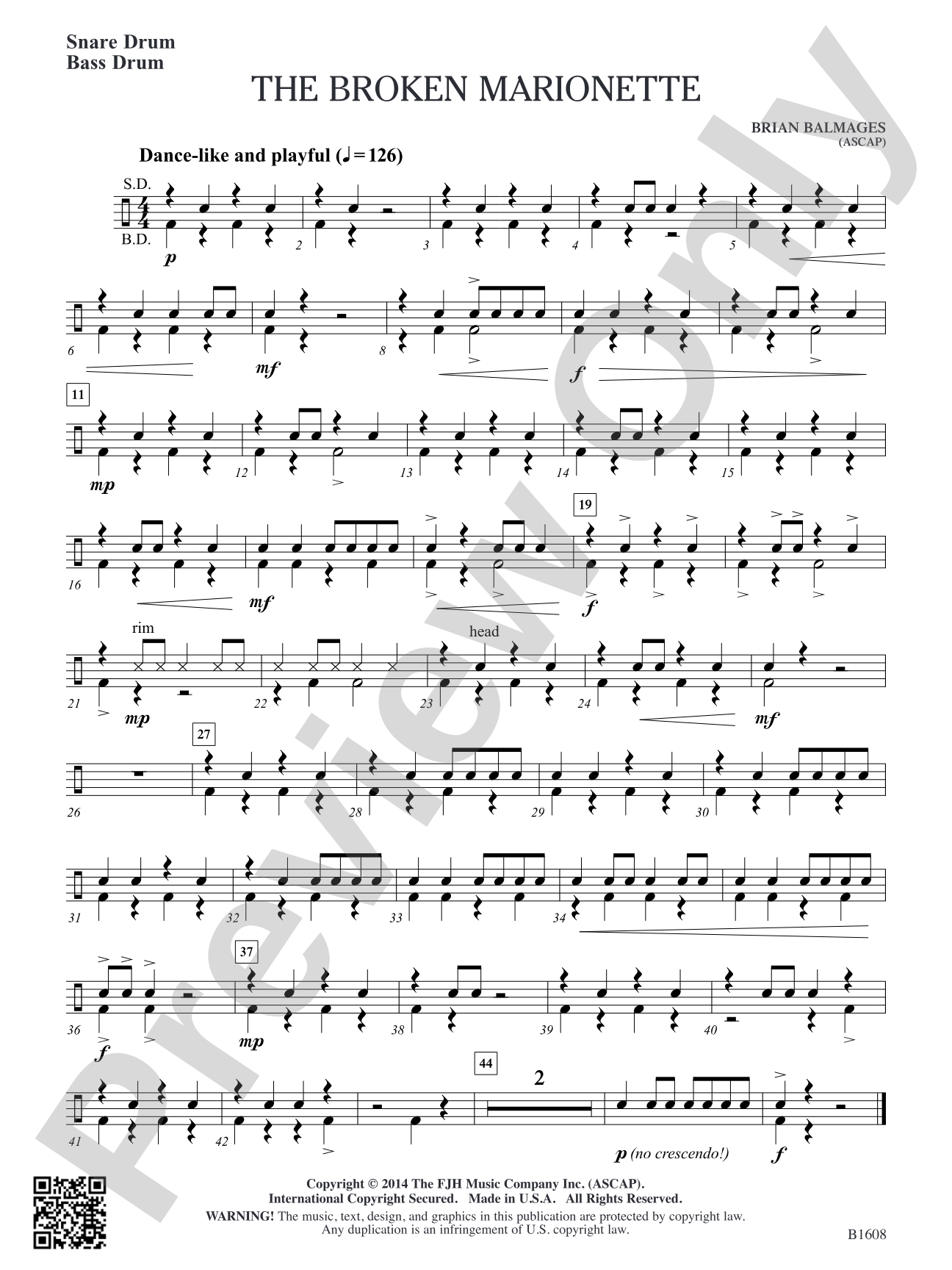 The Broken Marionette: Snare Drum / Bass Drum