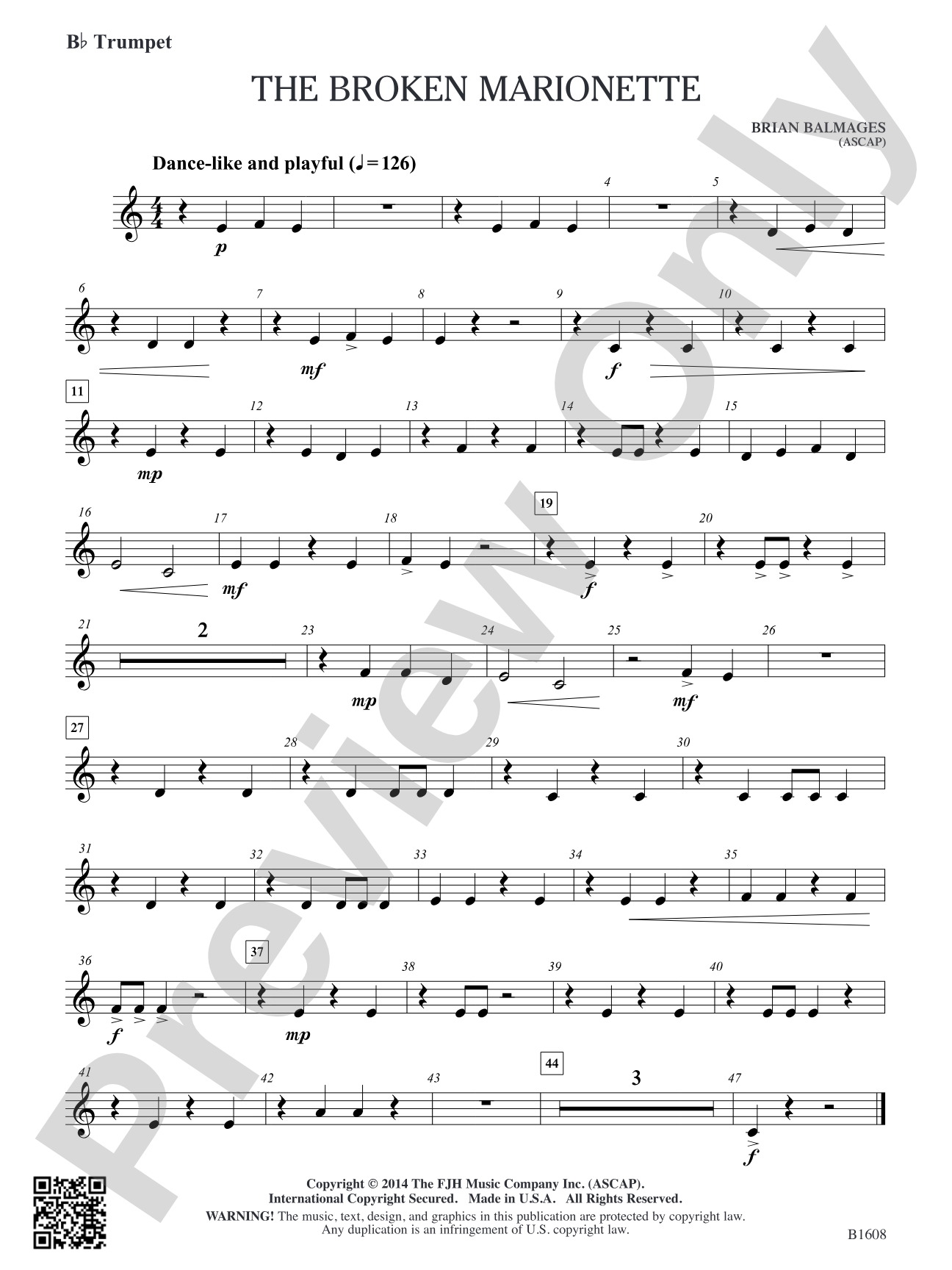 The Broken Marionette: B-flat Trumpet