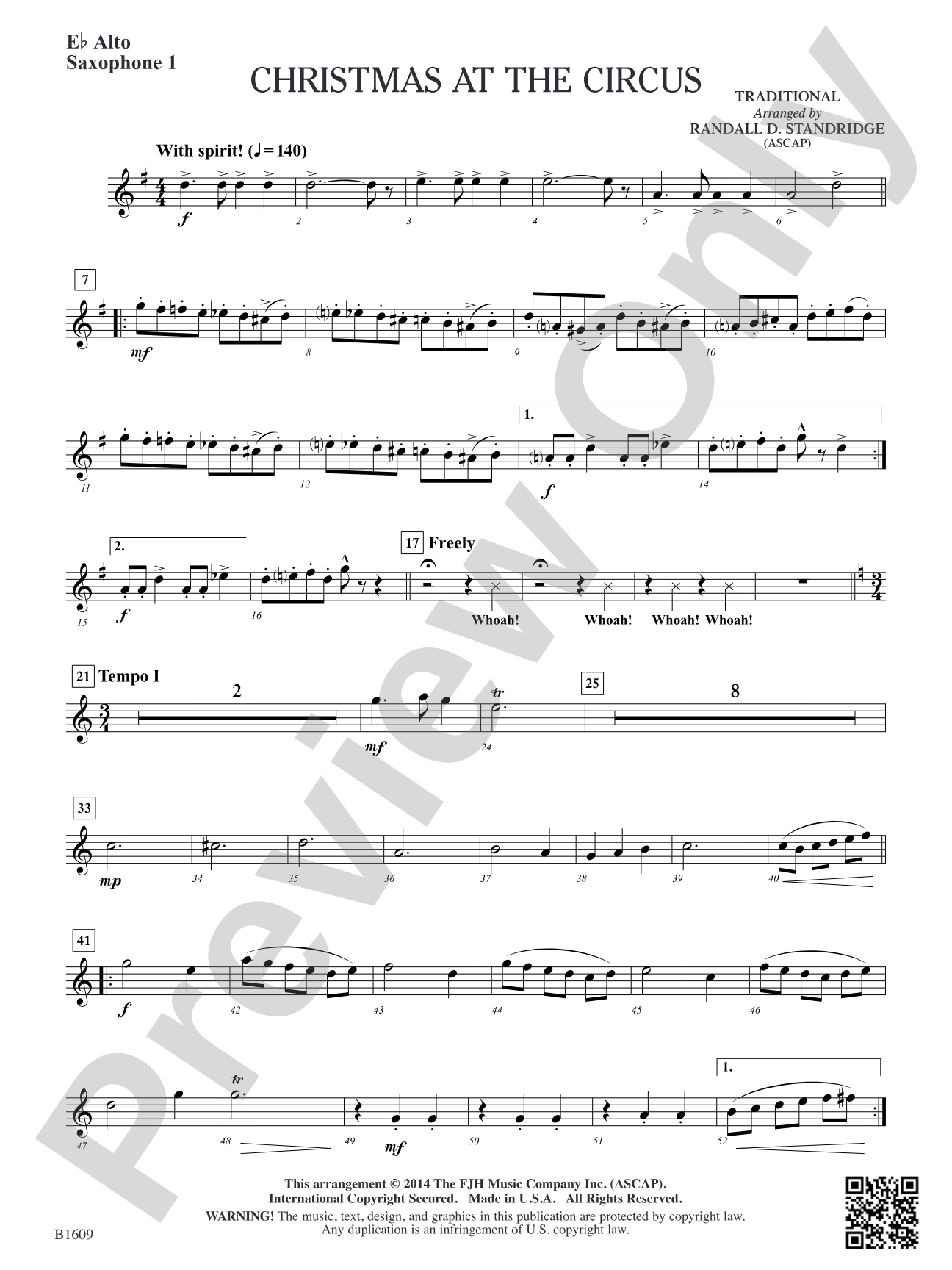 Christmas at the Circus: E-flat Alto Saxophone 1