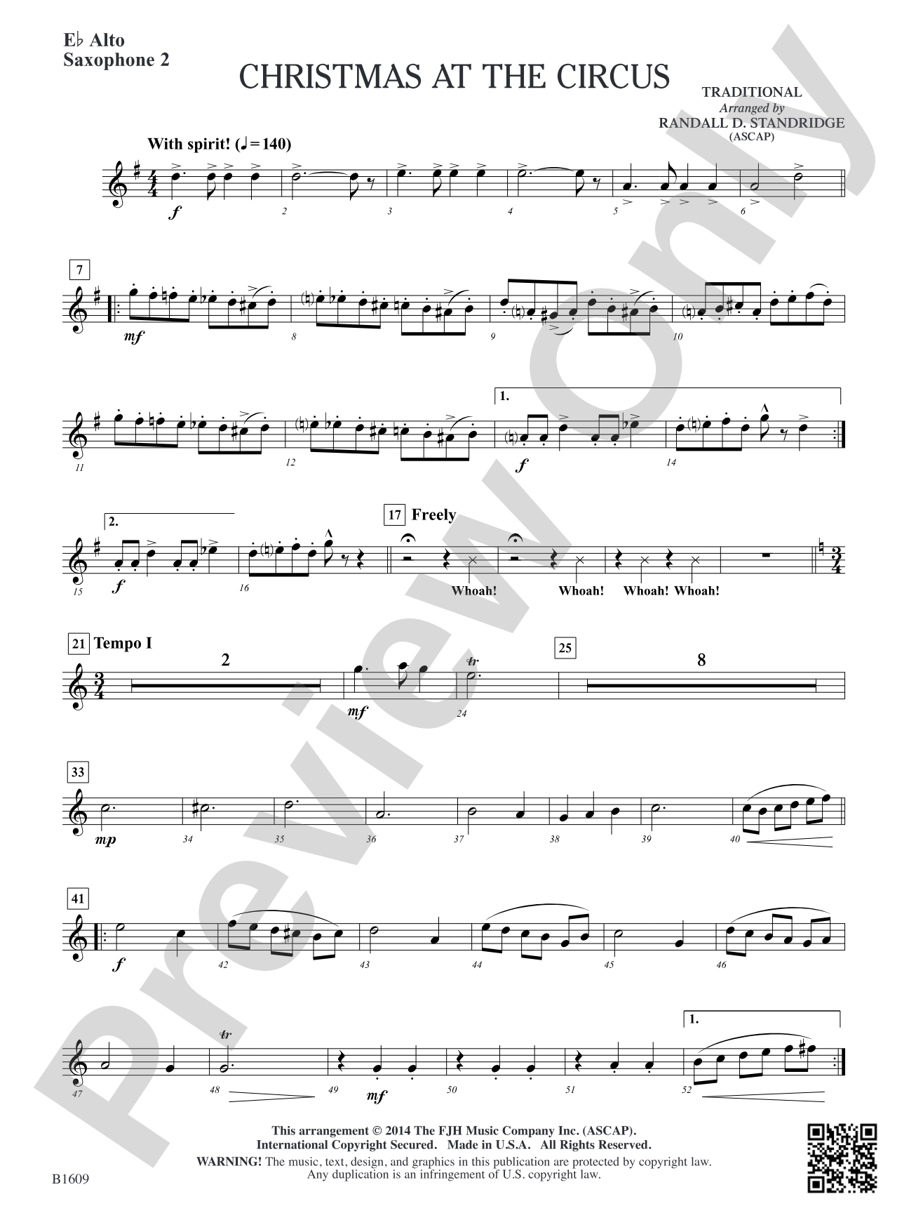Christmas at the Circus: E-flat Alto Saxophone 2