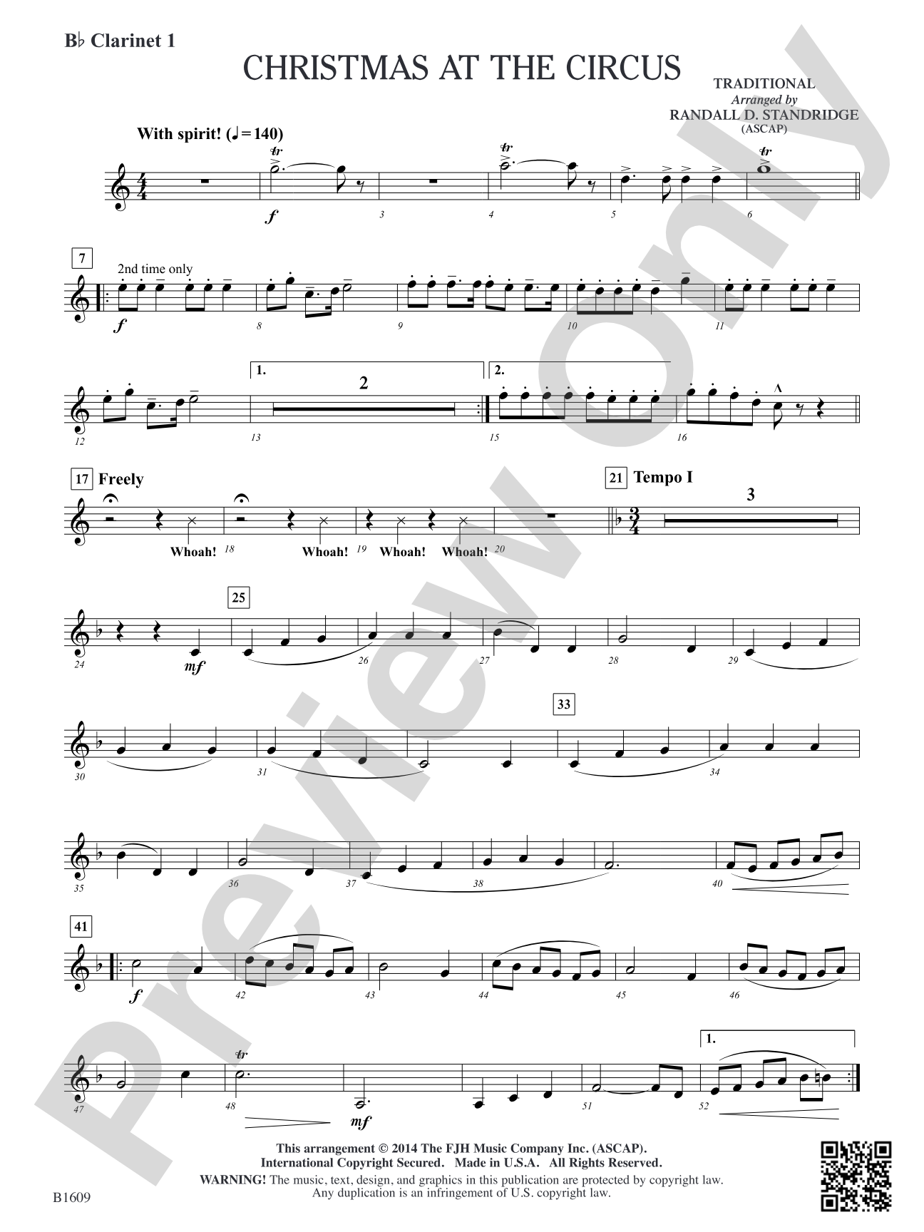 Christmas at the Circus: B-flat Clarinet 1