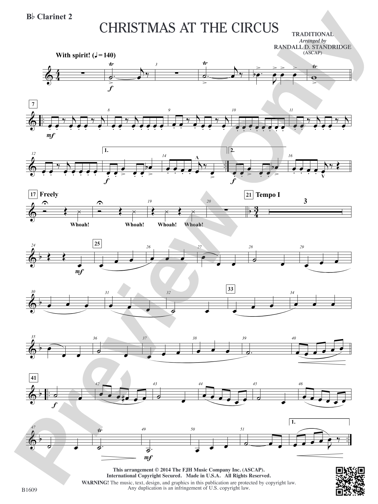 Christmas at the Circus: B-flat Clarinet 2