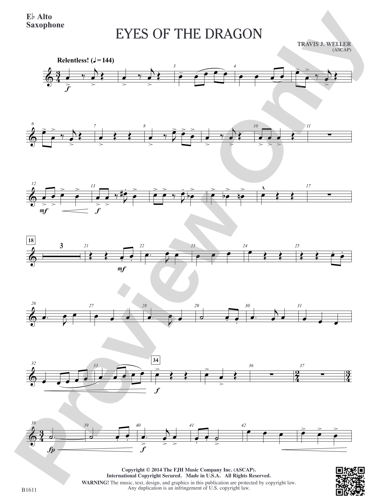 Eyes of the Dragon: E-flat Alto Saxophone