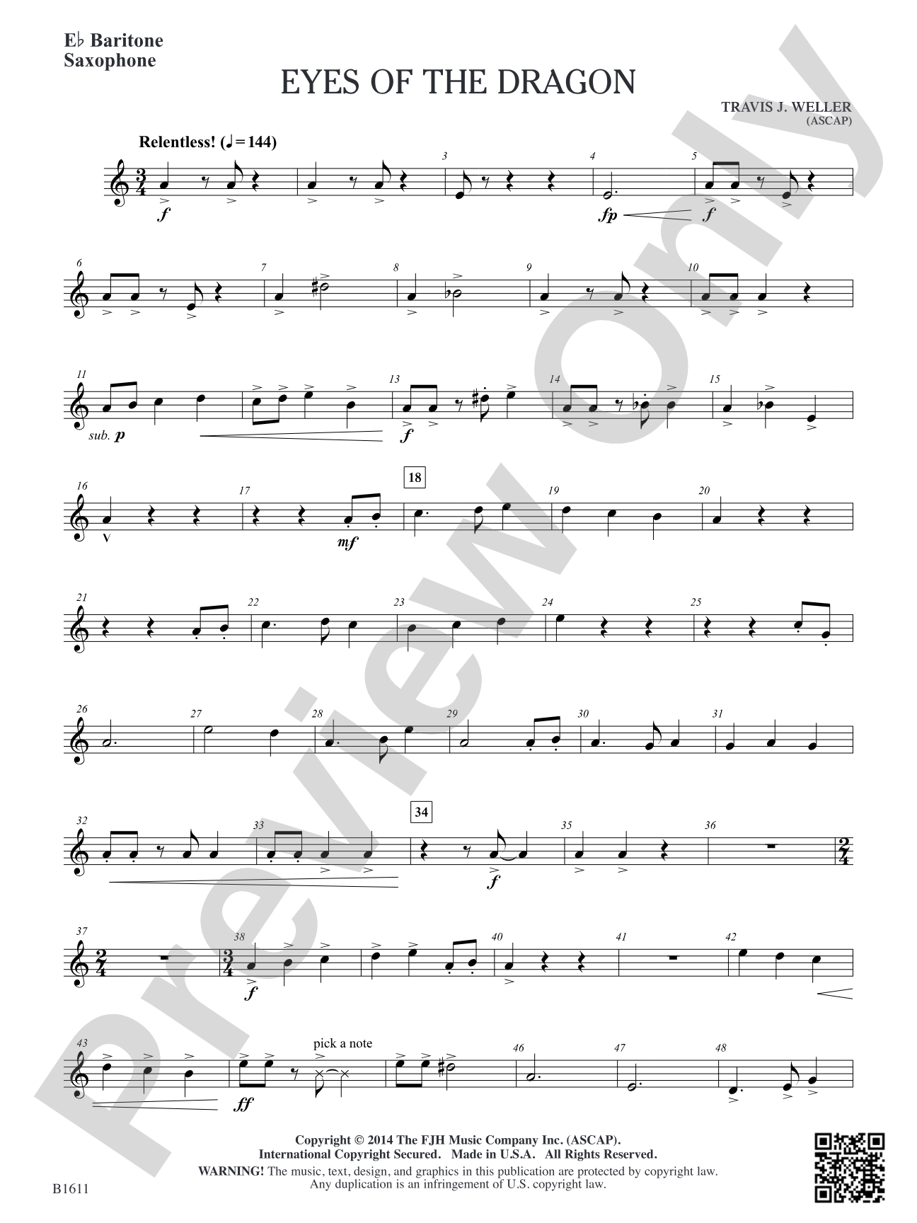 Eyes of the Dragon: E-flat Baritone Saxophone