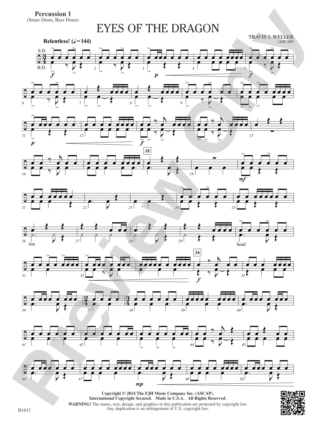 Eyes of the Dragon: Percussion 1