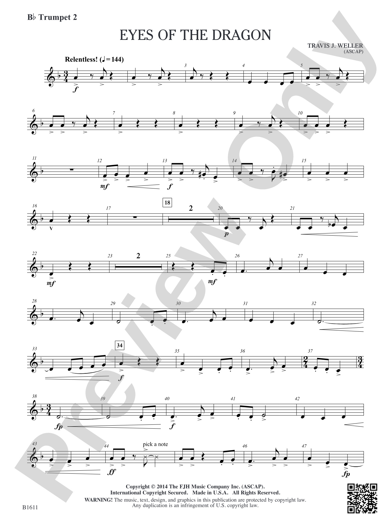 Eyes of the Dragon: B-flat Trumpet 2