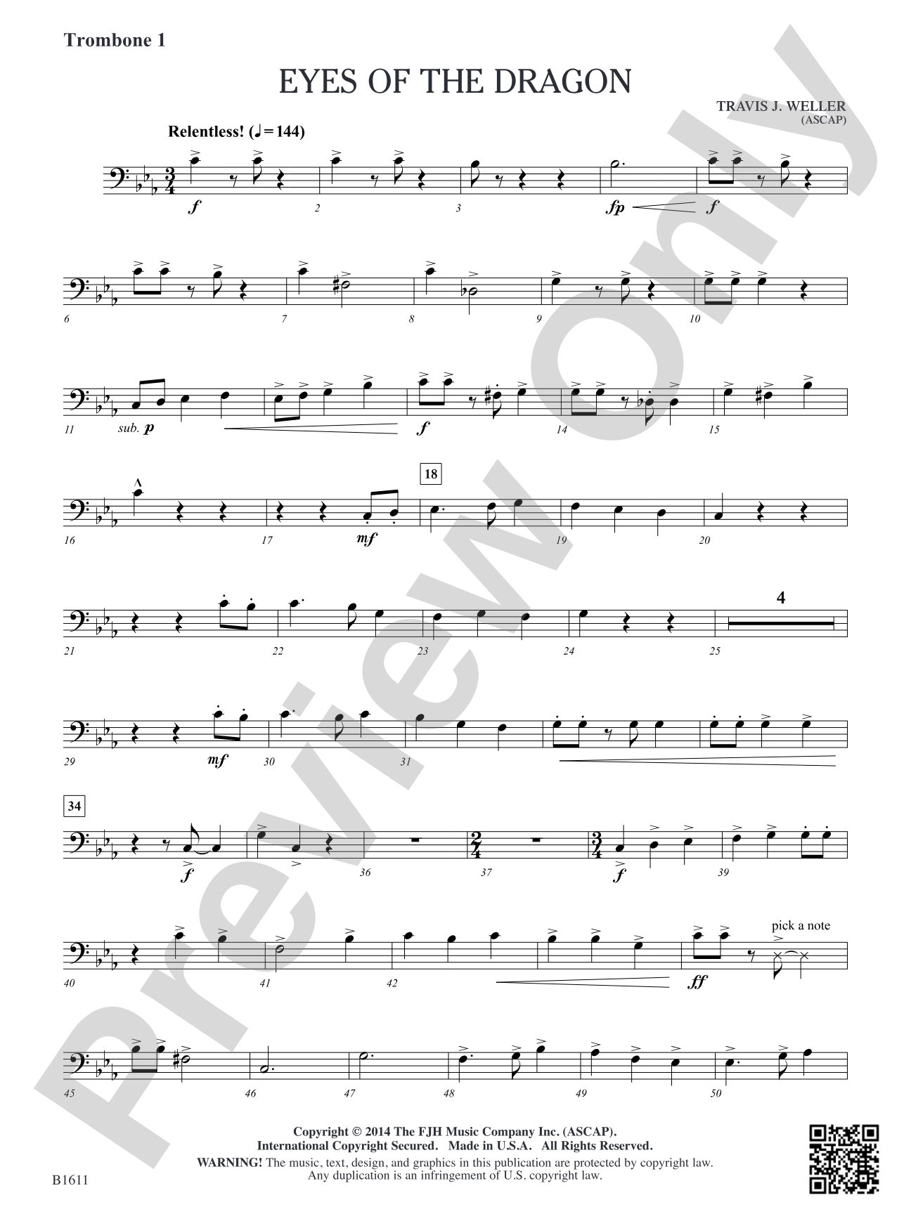 Eyes of the Dragon: Trombone 1