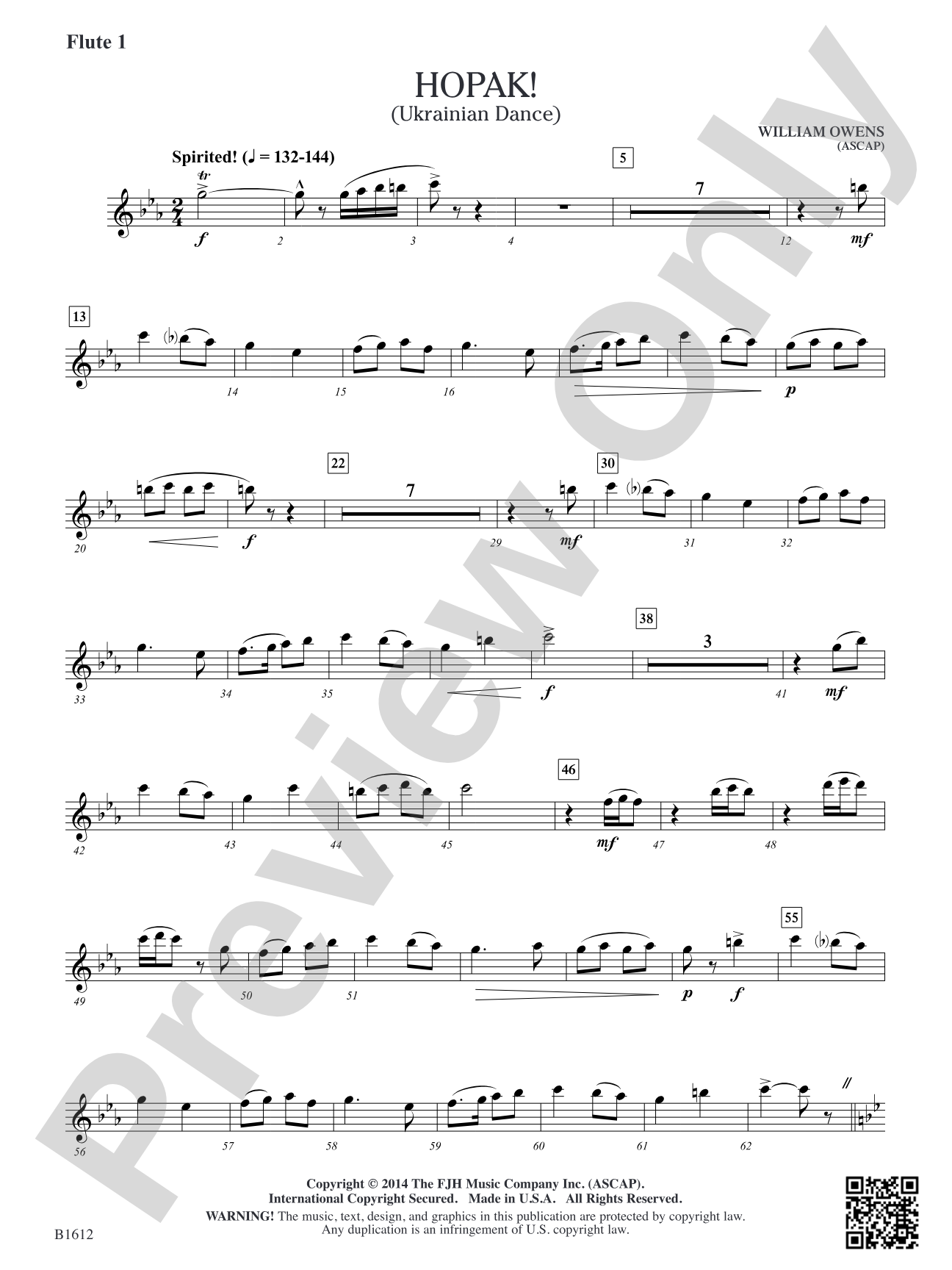 Hopak!: Flute 1