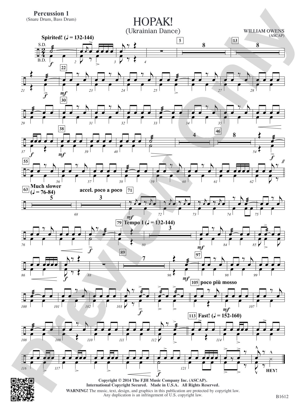 Hopak!: Percussion 1