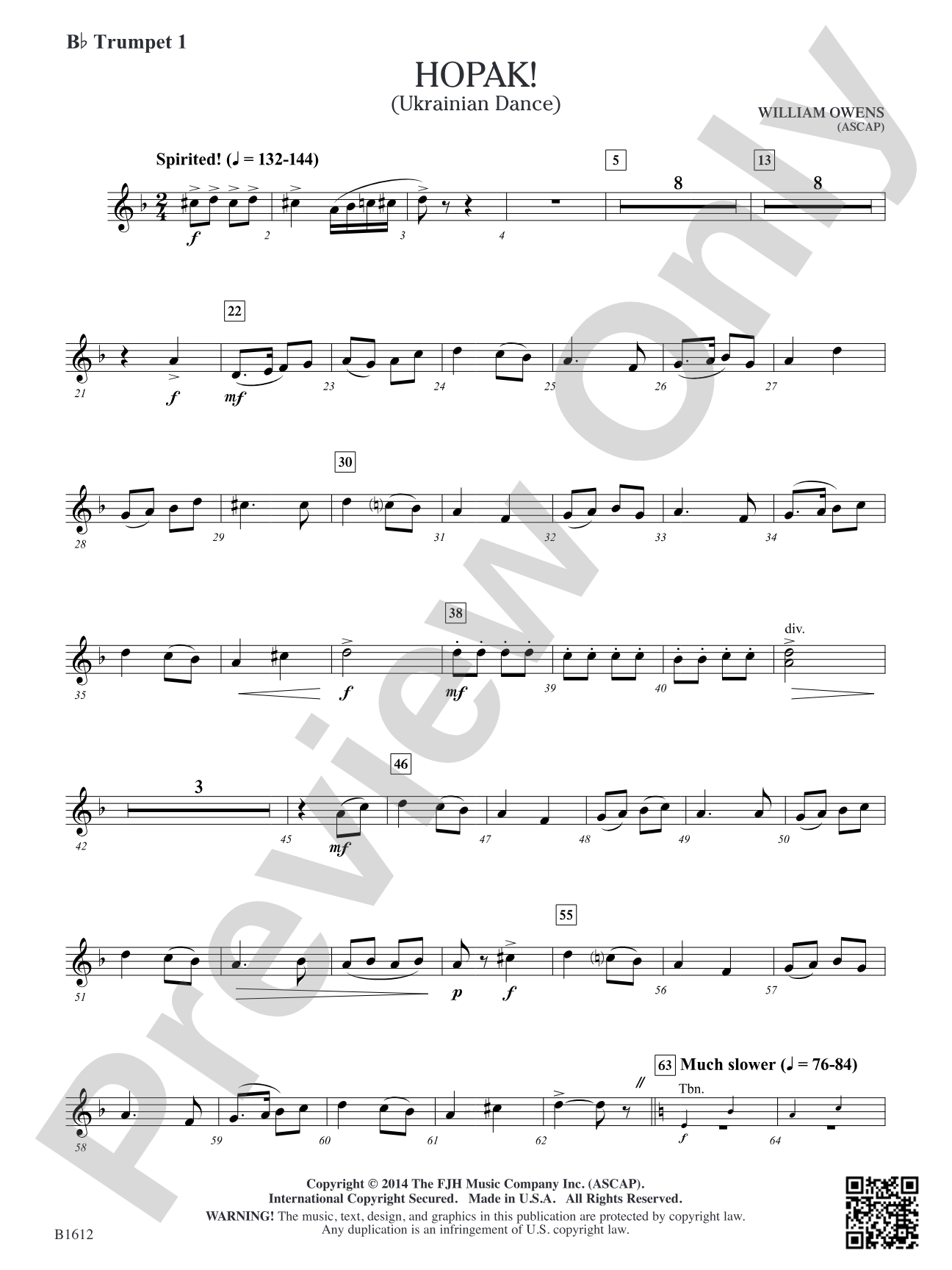 Hopak!: B-flat Trumpet 1