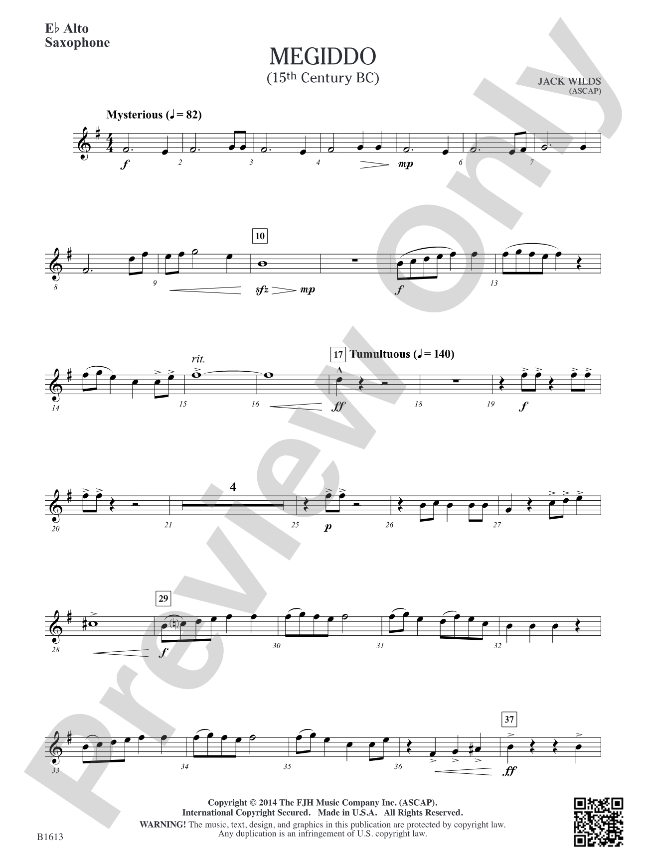 Megiddo: E-flat Alto Saxophone