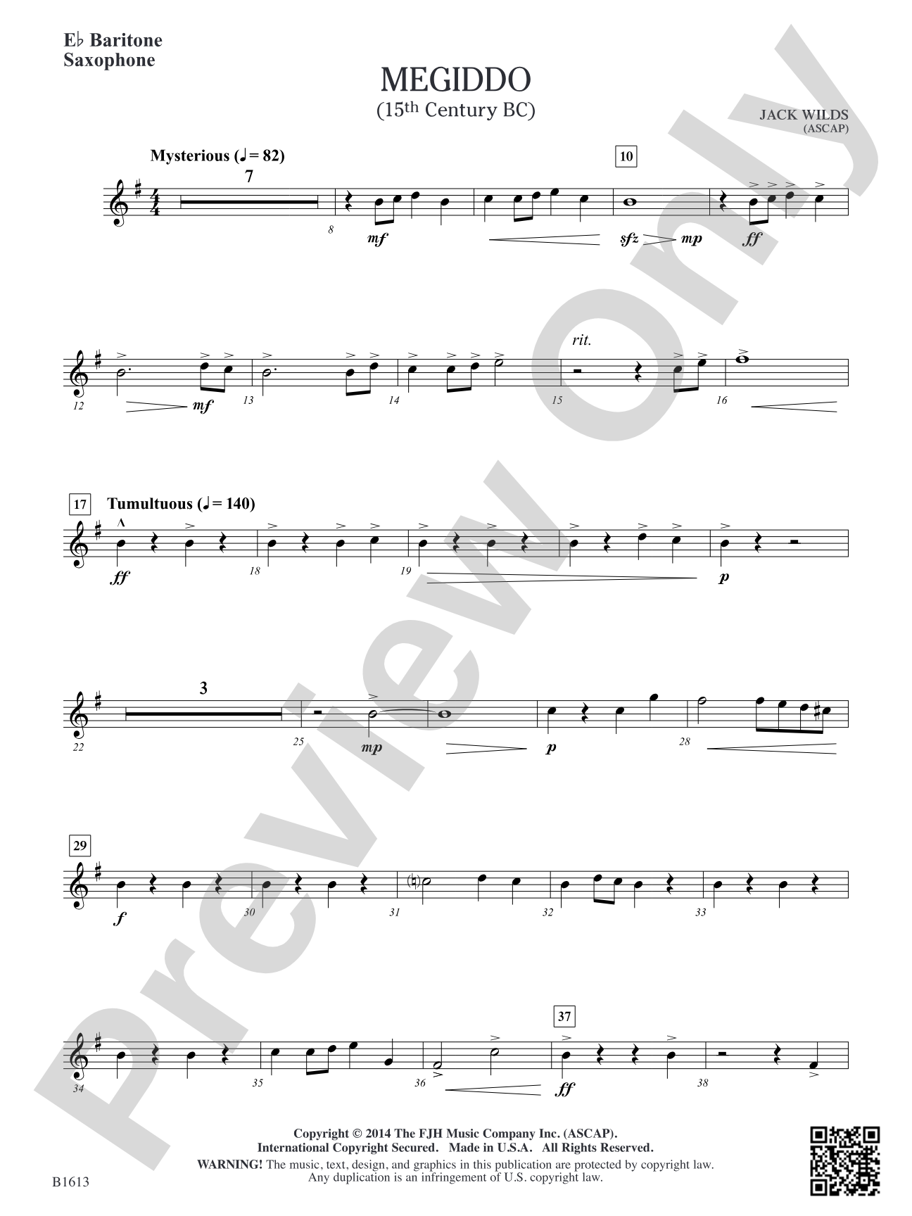 Megiddo: E-flat Baritone Saxophone