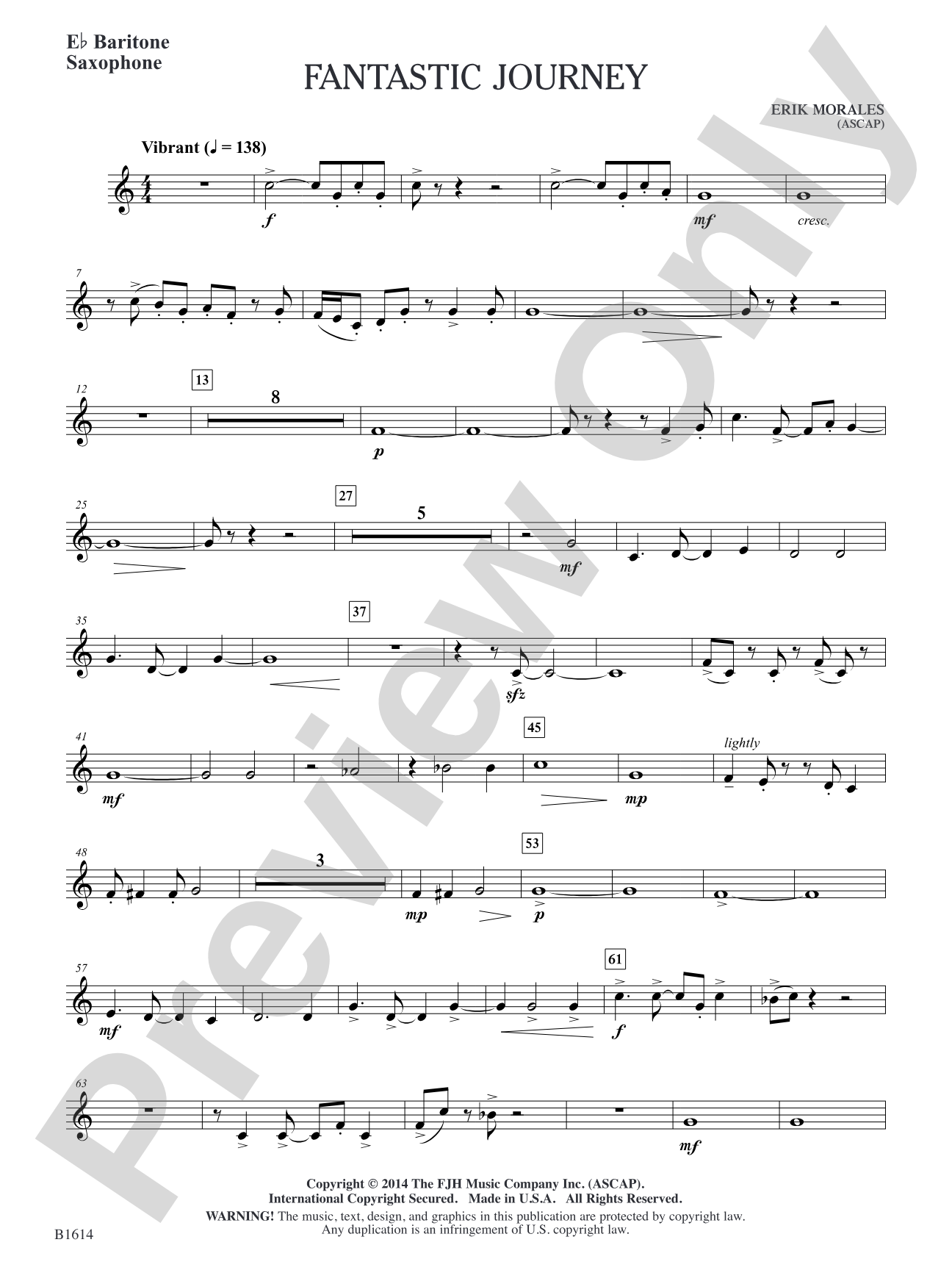 Fantastic Journey: E-flat Baritone Saxophone