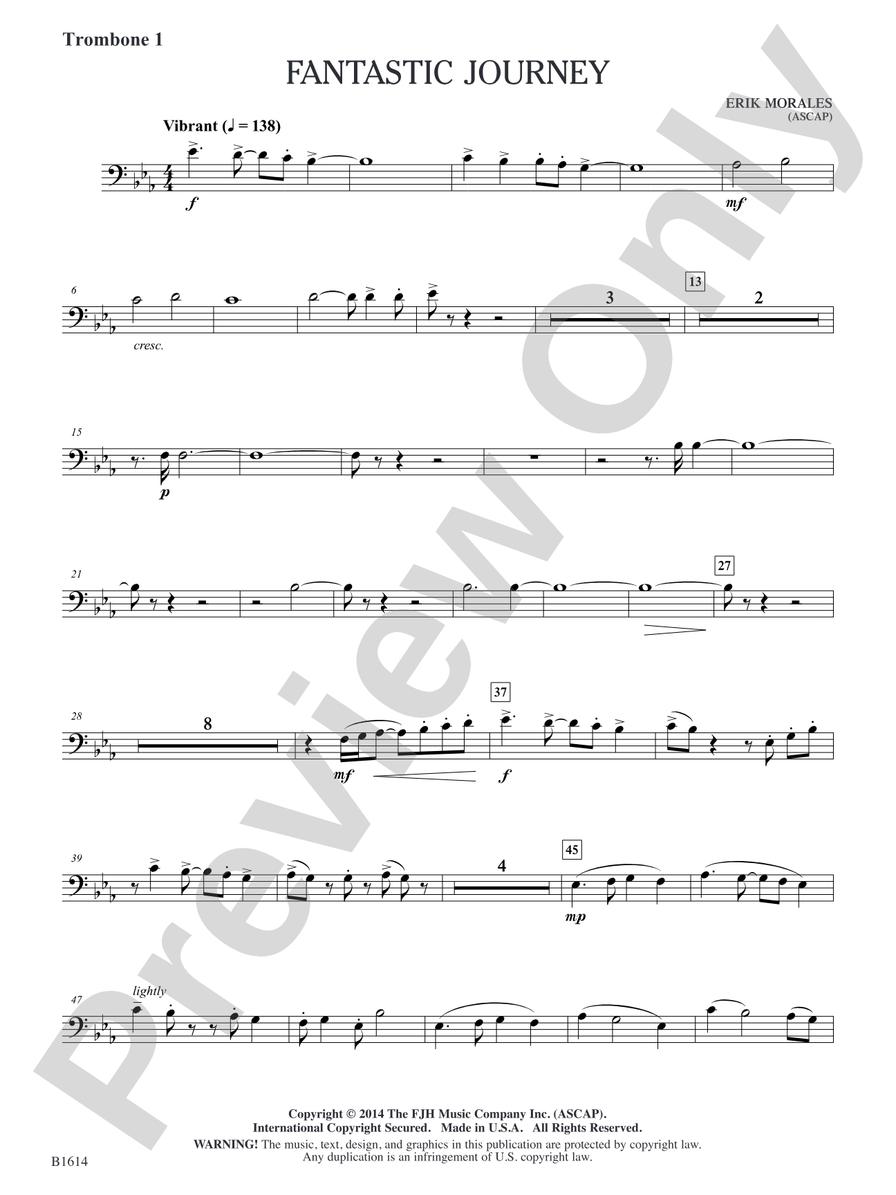 Fantastic Journey: Trombone 1