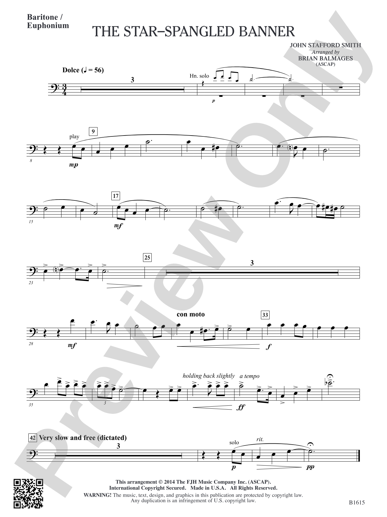 The Star-Spangled Banner: Baritone/Euphonium