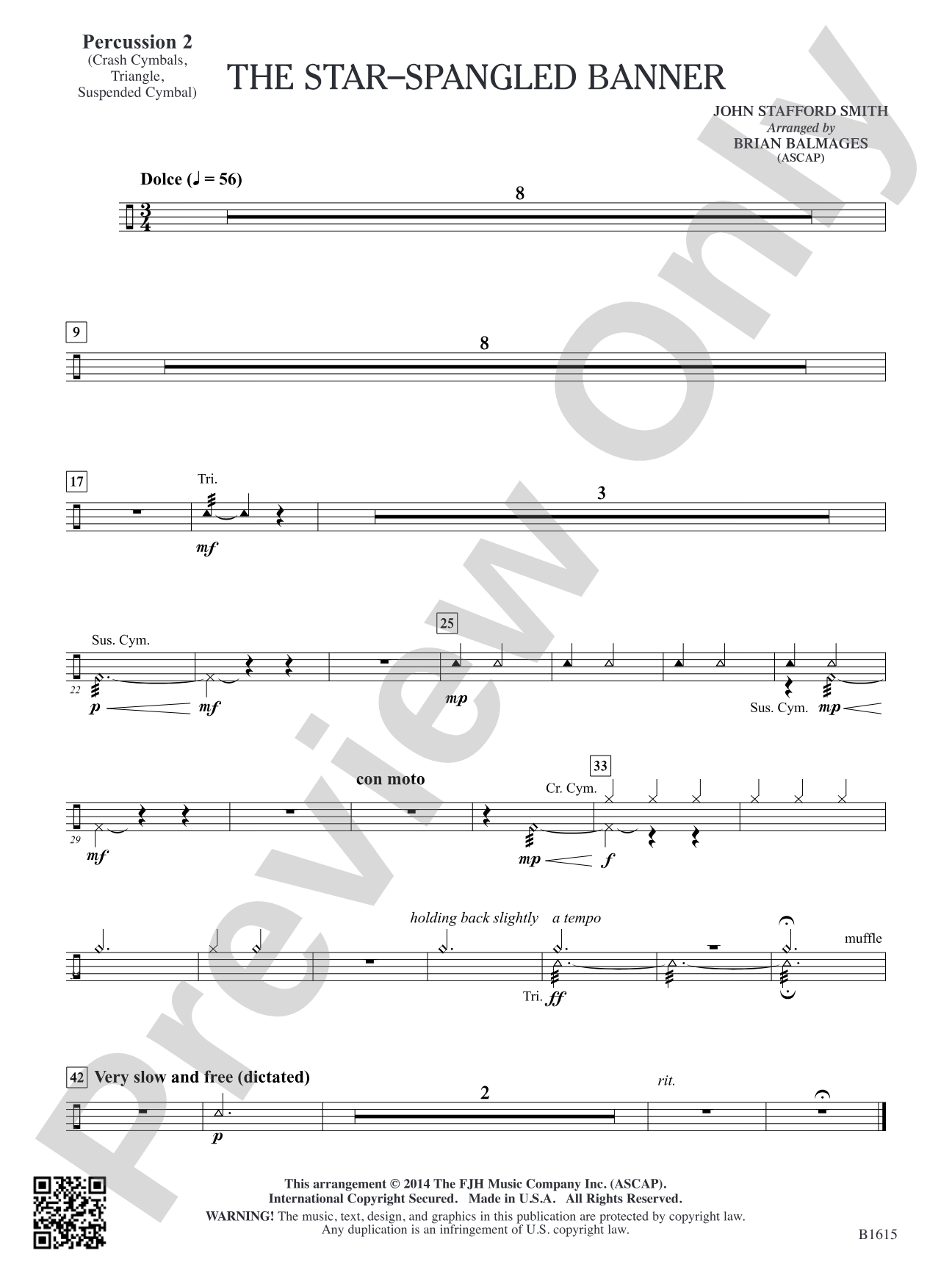 The Star-Spangled Banner: Percussion 2